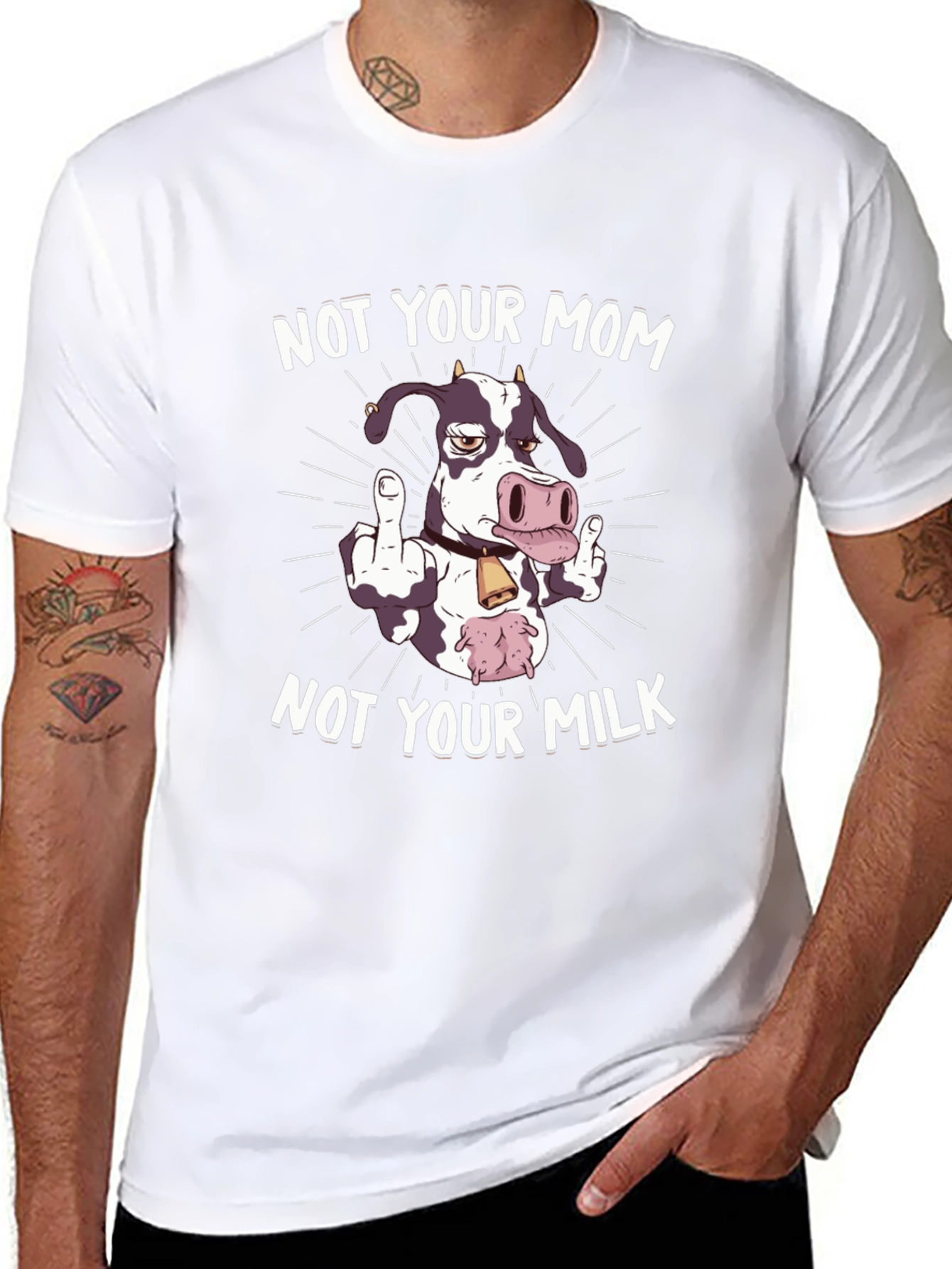 Not Your Mom Not Your Milk Black Graphic Tee