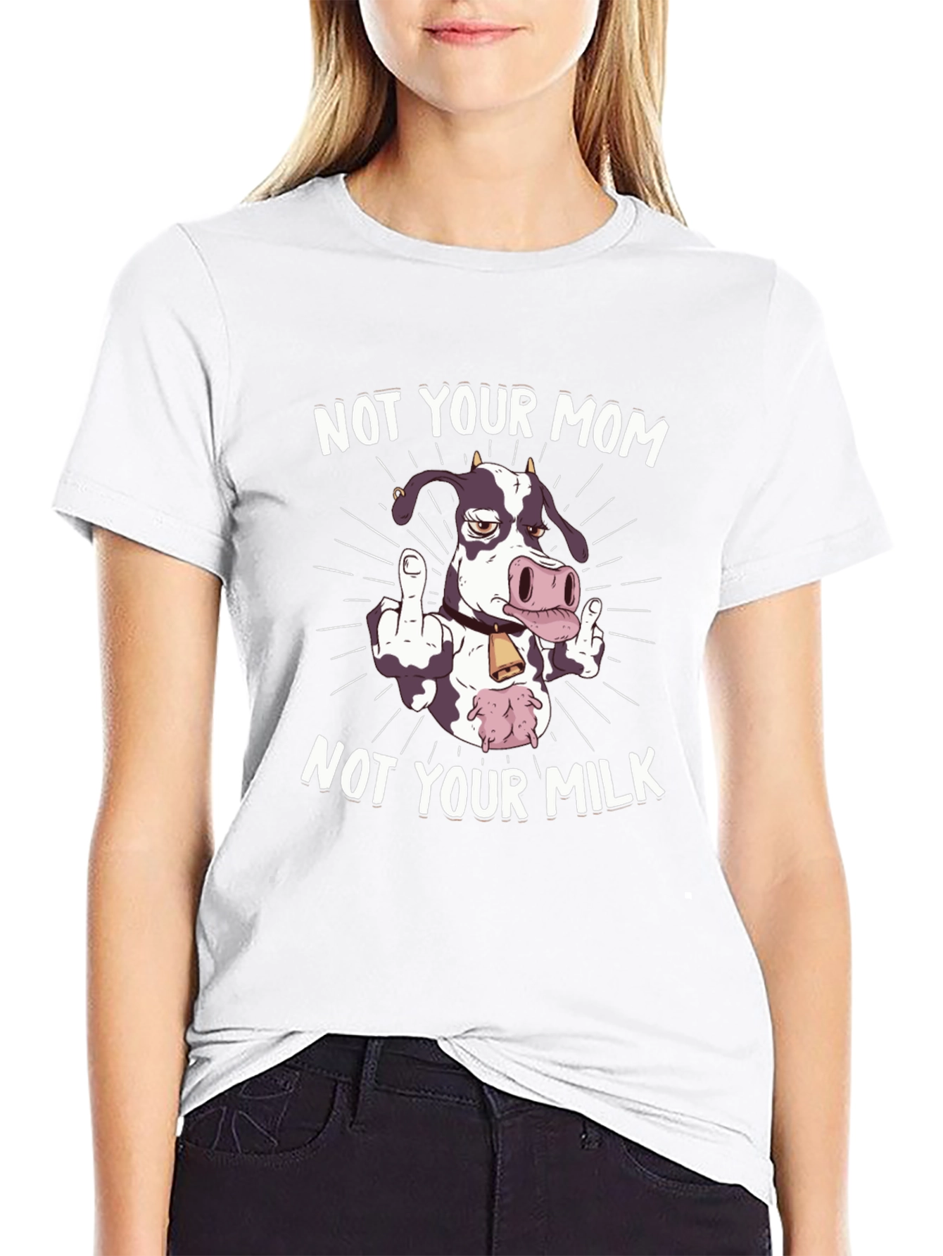 Not Your Mom Not Your Milk Black Graphic Tee