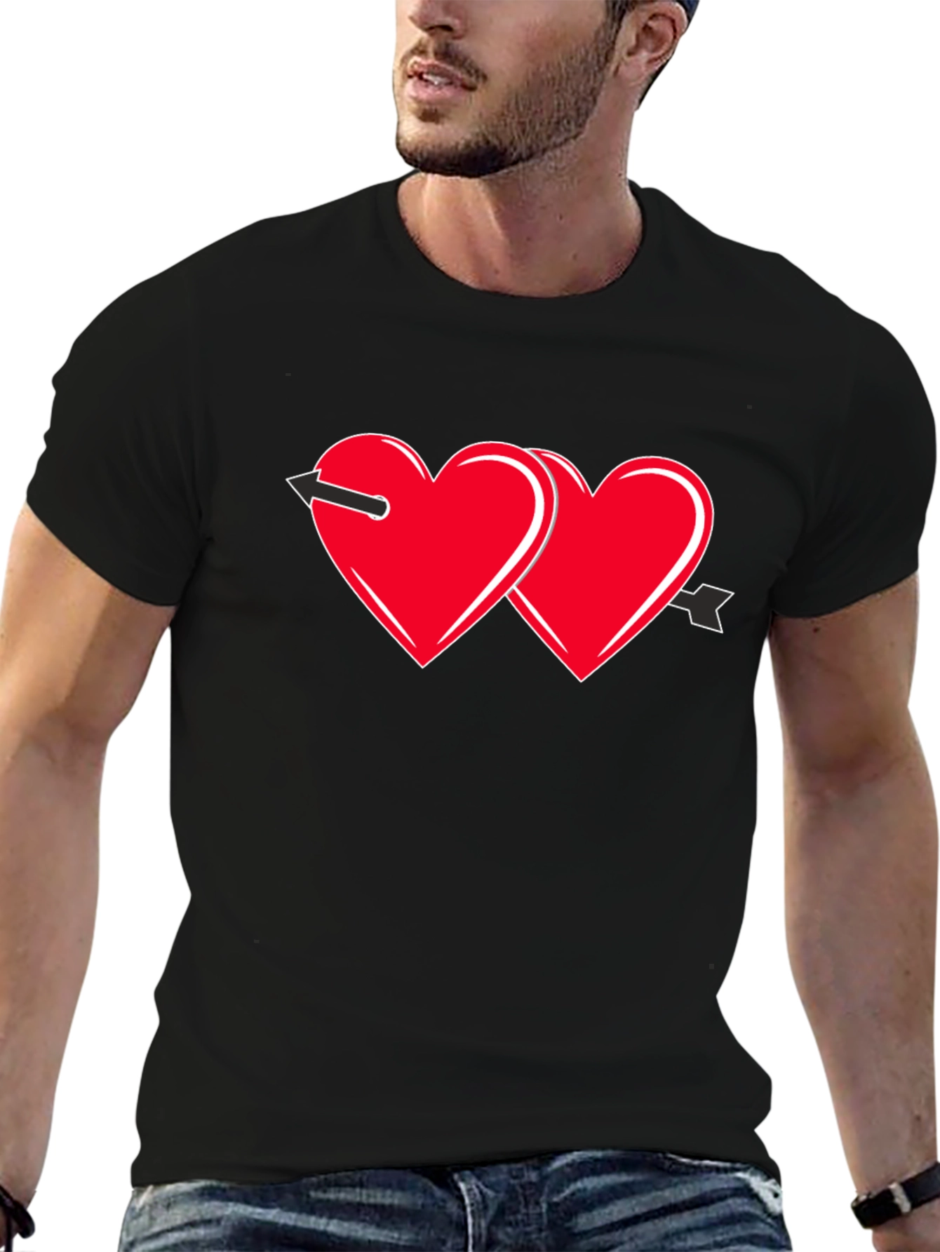 Love Arrow Black T-Shirt