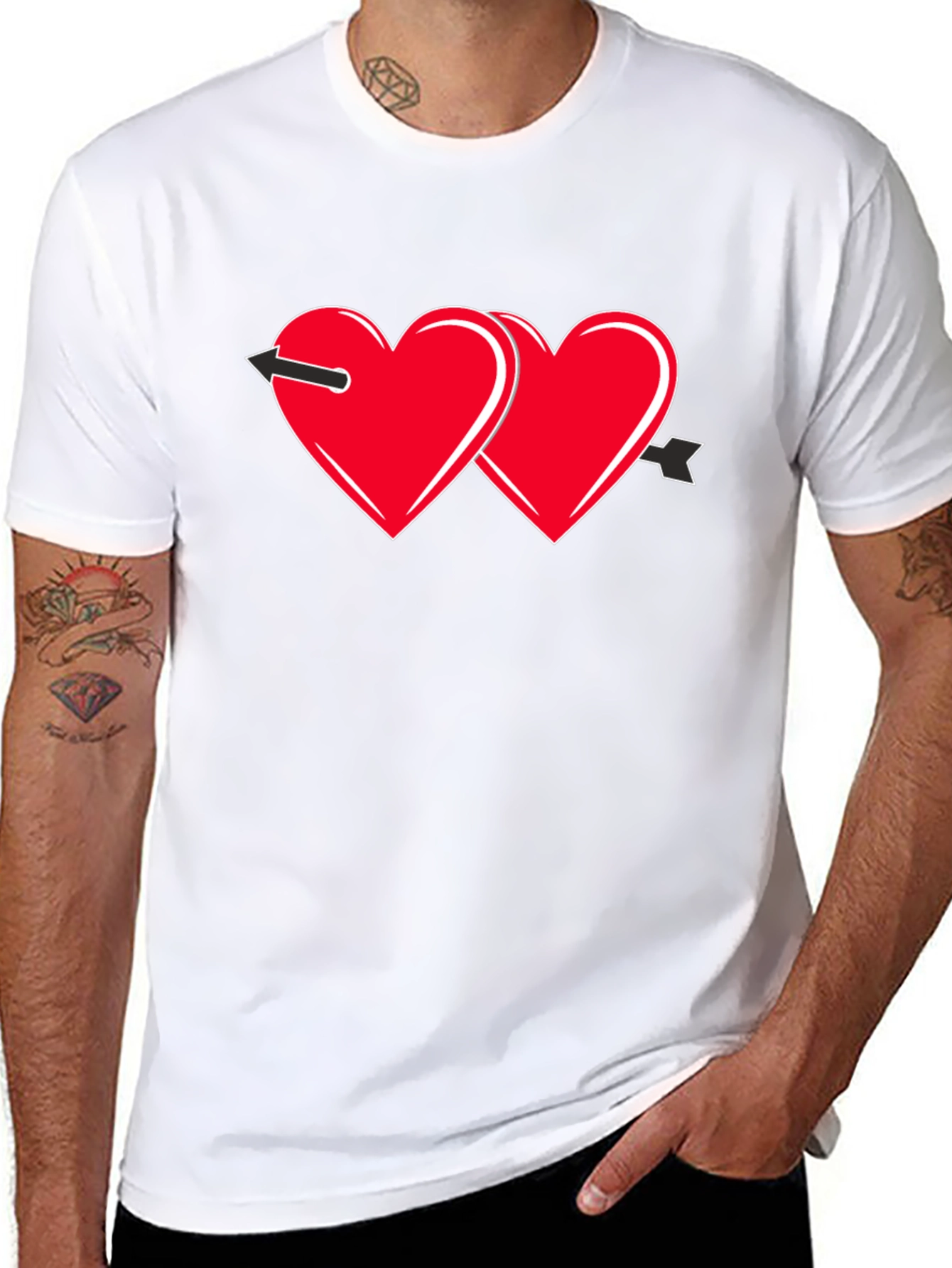 Love Arrow Black T-Shirt
