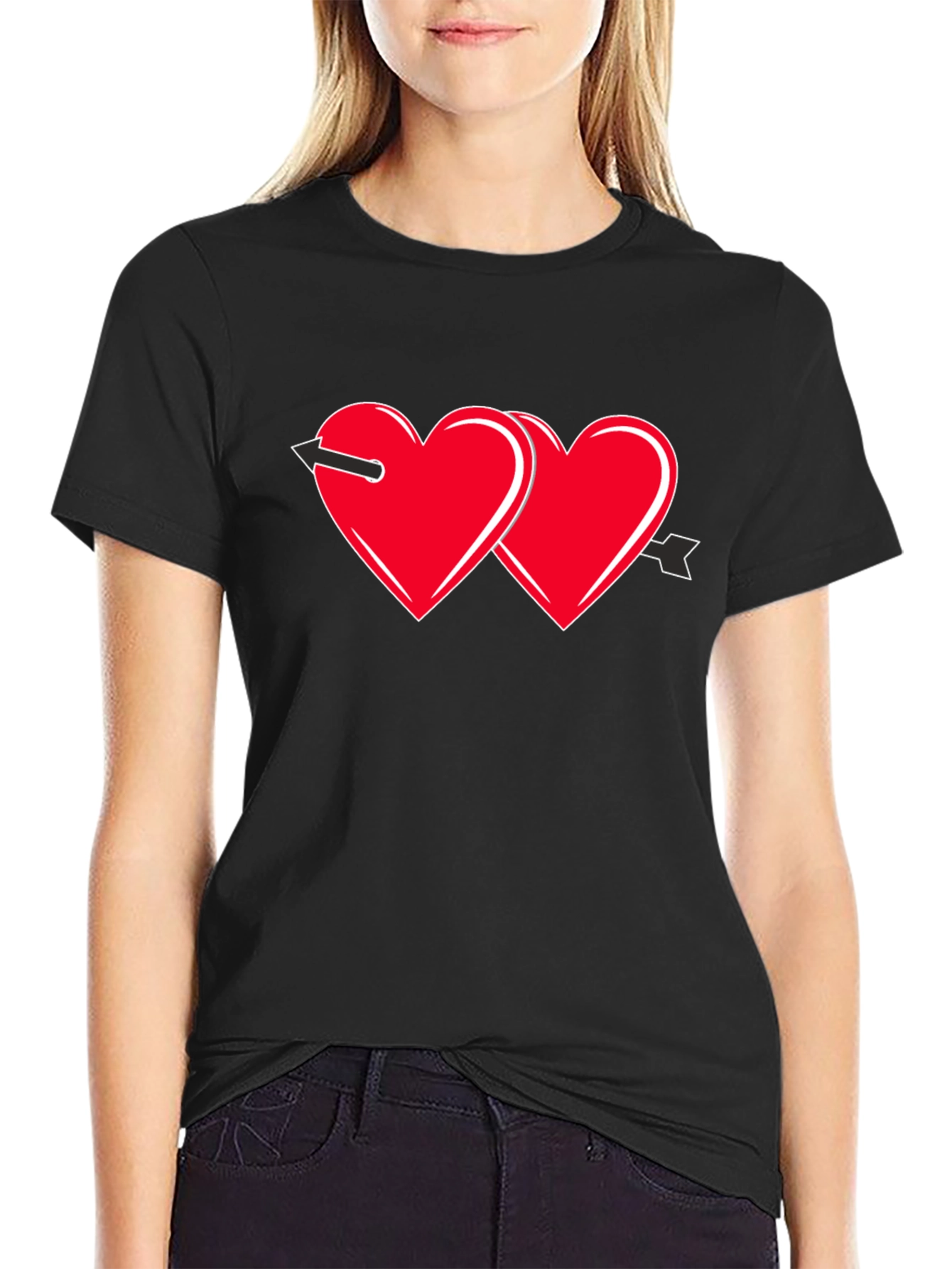 Love Arrow Black T-Shirt