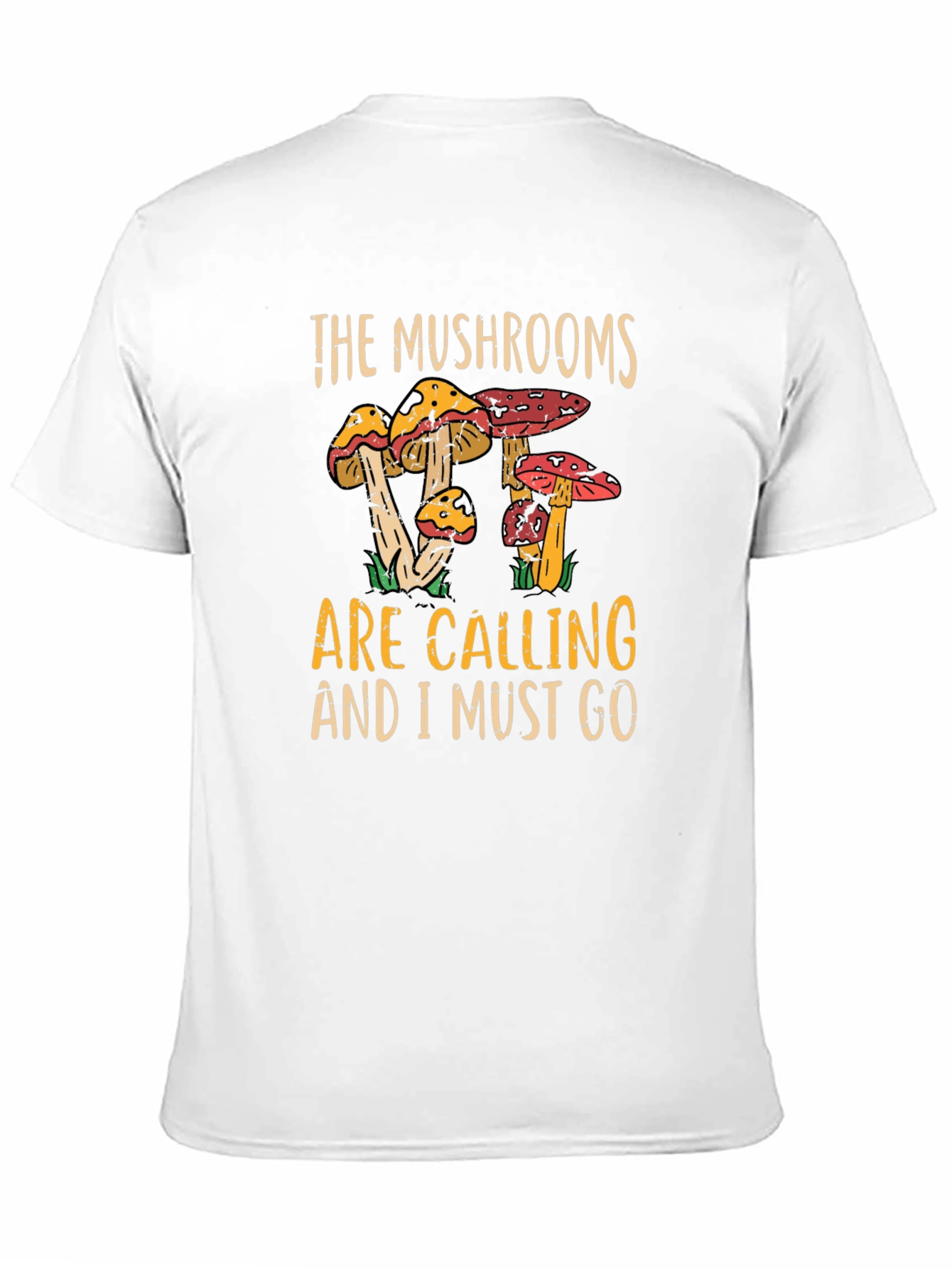 The Mushrooms Are Calling Black Graphic Tee