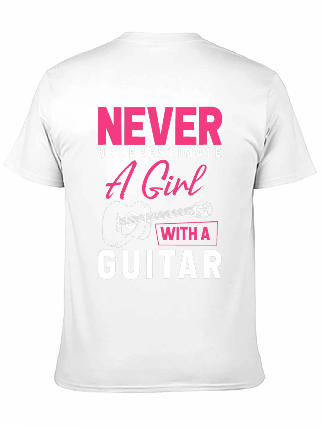 Never Underestimate Girl With Guitar T-Shirt