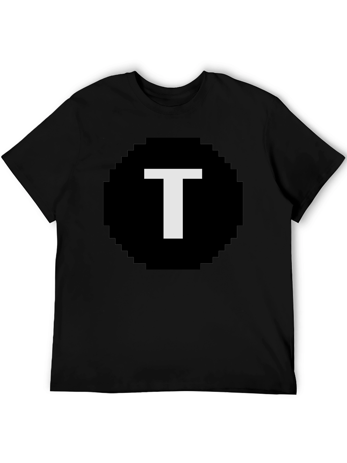 Pixelated T Graphic Tee - Retro Style