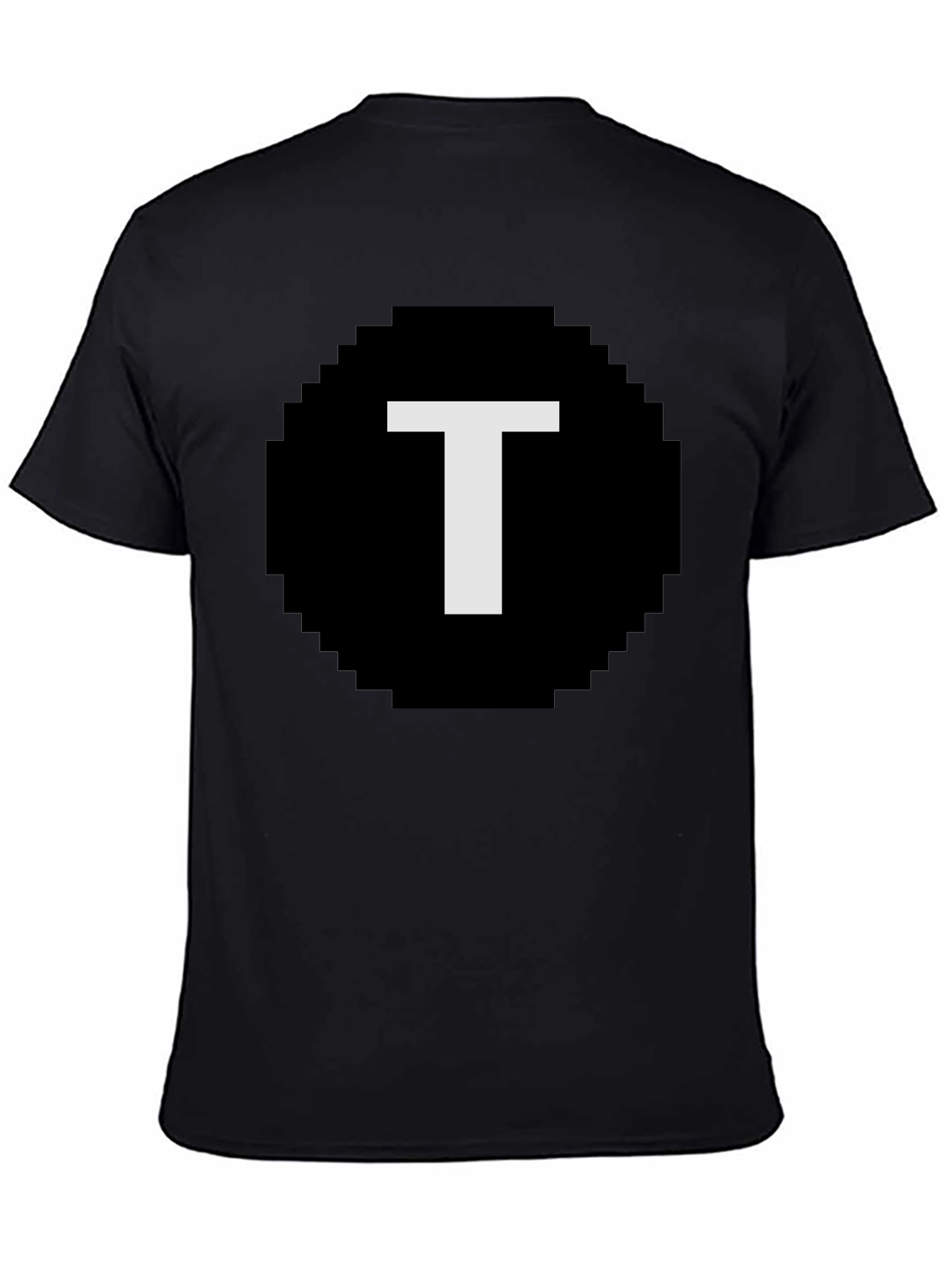 Pixelated T Graphic Tee - Retro Style