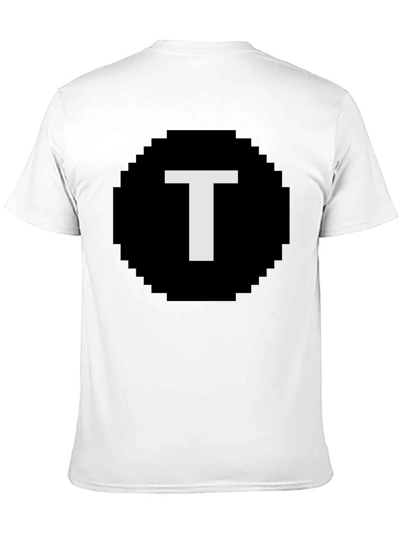 Pixelated T Graphic Tee - Retro Style