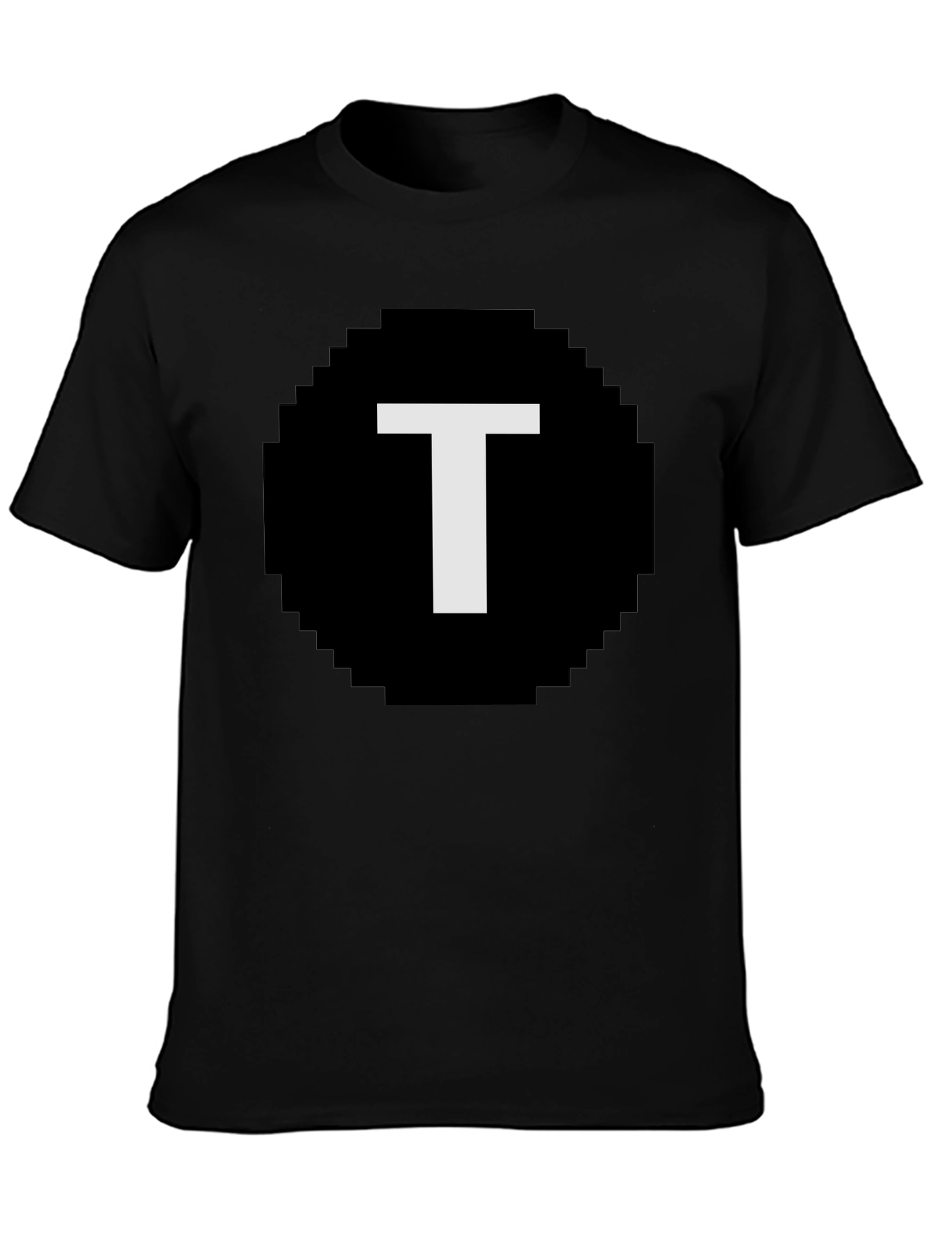 Pixelated T Graphic Tee - Retro Style