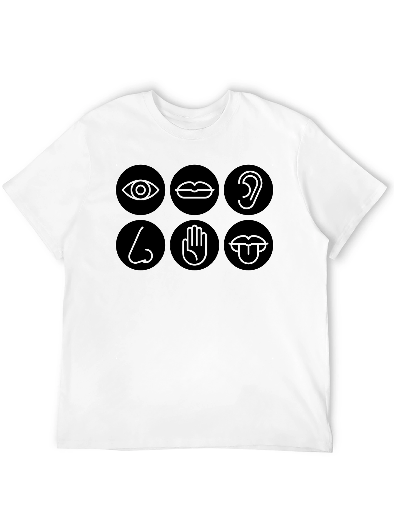 Senses Graphic Tee - Black Crew Neck T-Shirt