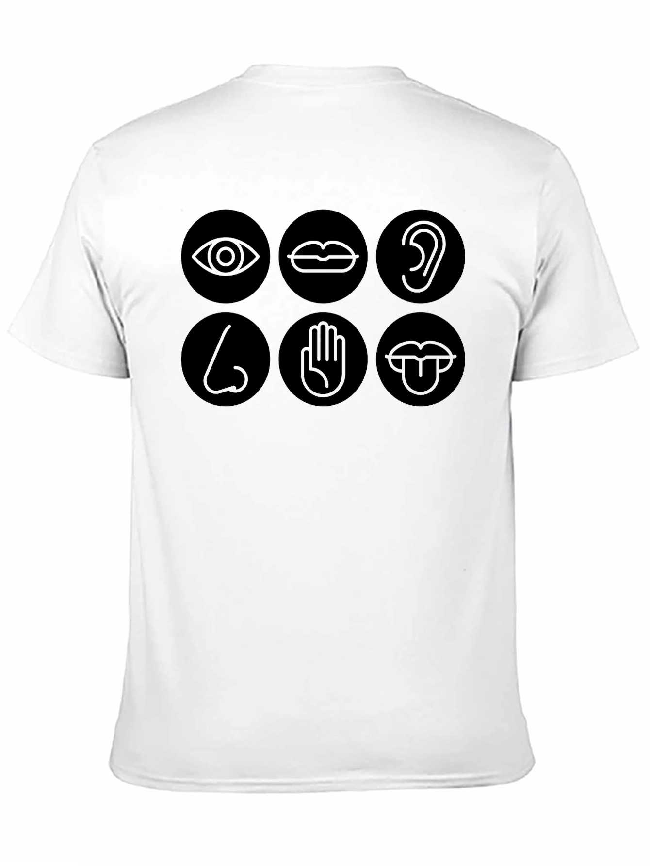 Senses Graphic Tee - Black Crew Neck T-Shirt