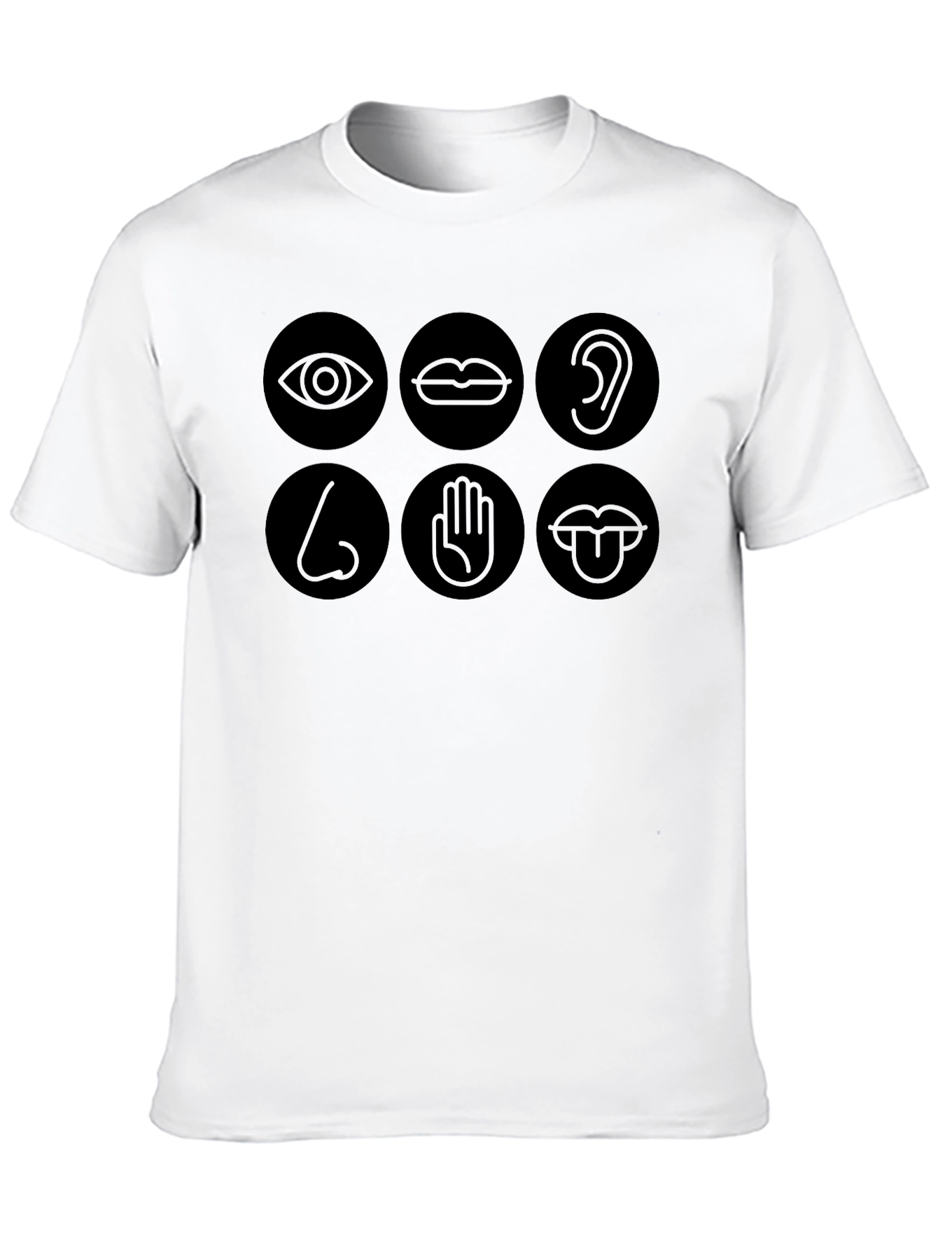 Senses Graphic Tee - Black Crew Neck T-Shirt