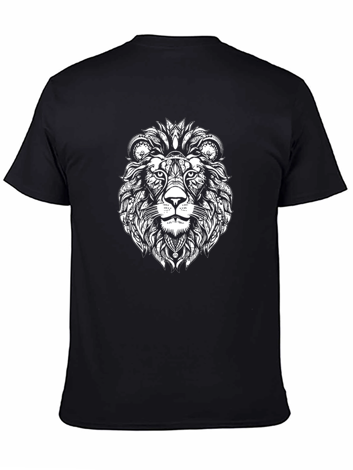 Lion Head Graphic Tee - Black
