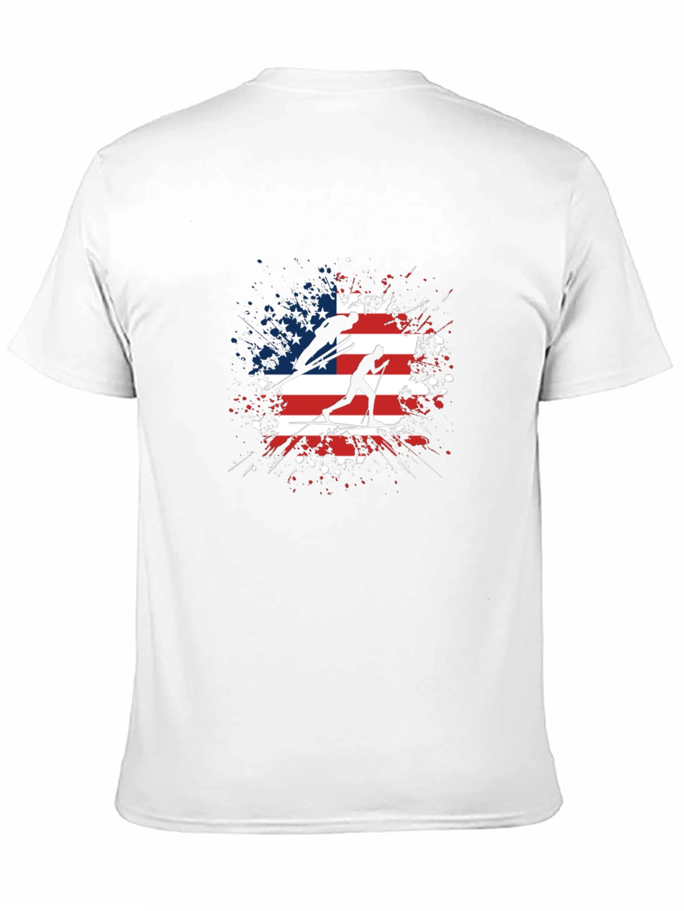 American Flag Ski T-Shirt