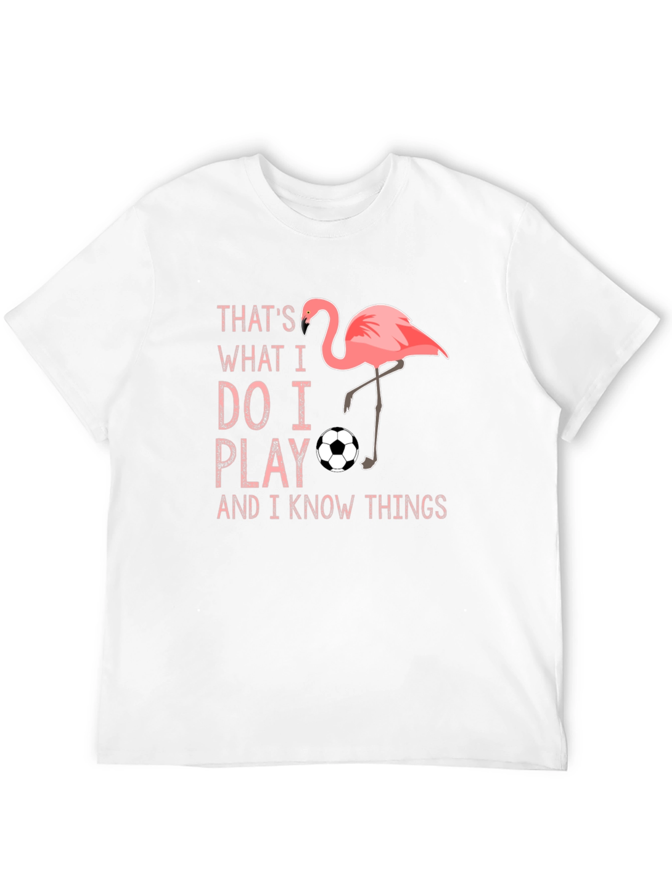 Flamingo Soccer Player Novelty Graphic T-Shirt