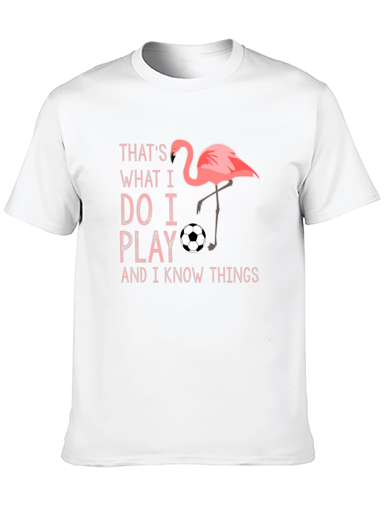 Flamingo Soccer Player Novelty Graphic T-Shirt