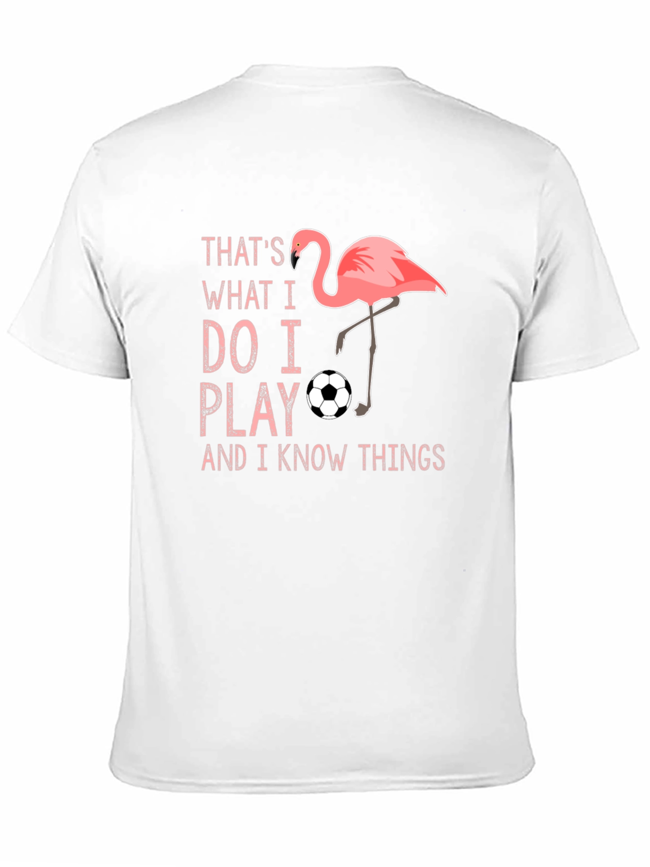 Flamingo Soccer Player Novelty Graphic T-Shirt