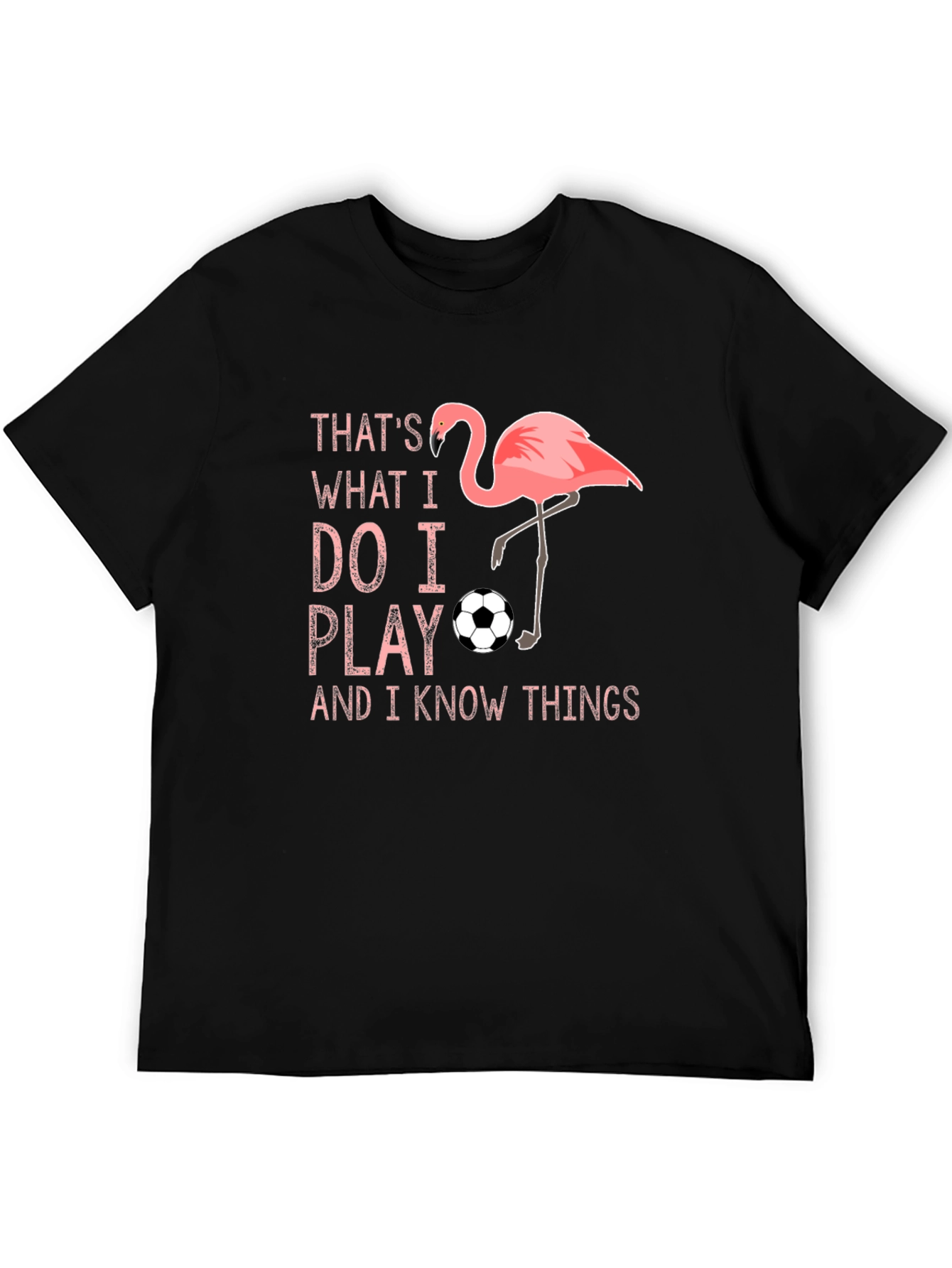 Flamingo Soccer Player Novelty Graphic T-Shirt