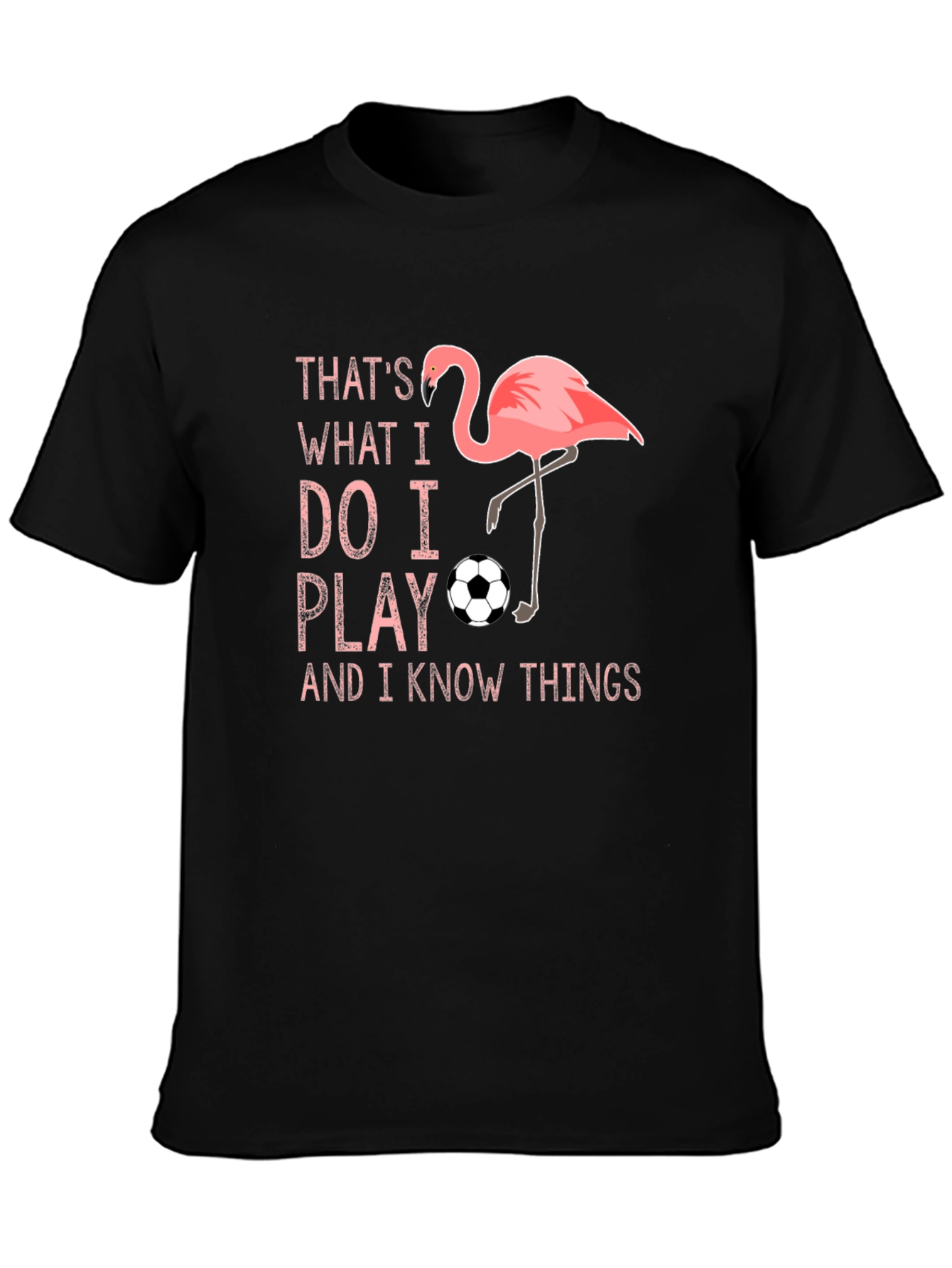 Flamingo Soccer Player Novelty Graphic T-Shirt