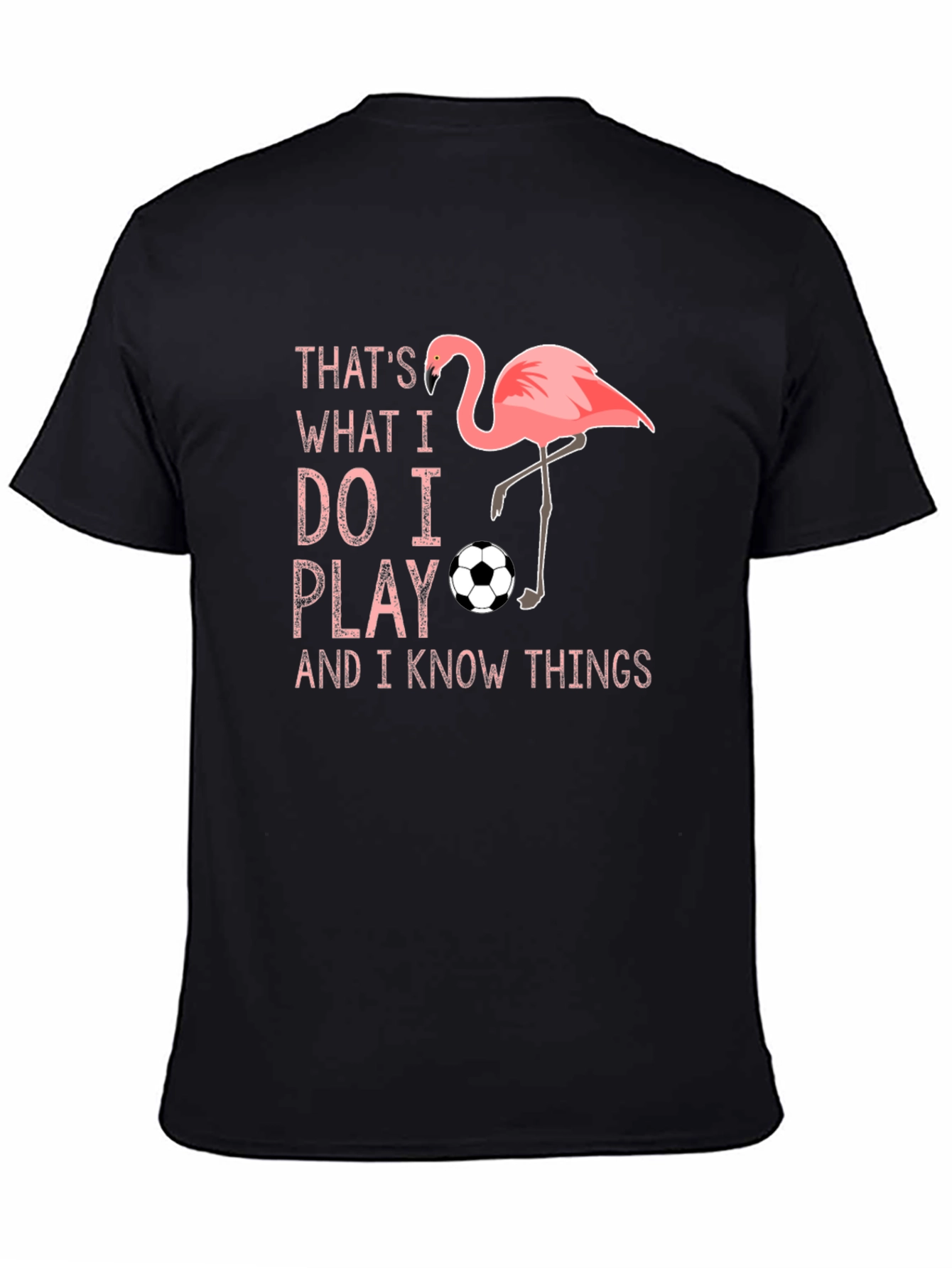 Flamingo Soccer Player Novelty Graphic T-Shirt