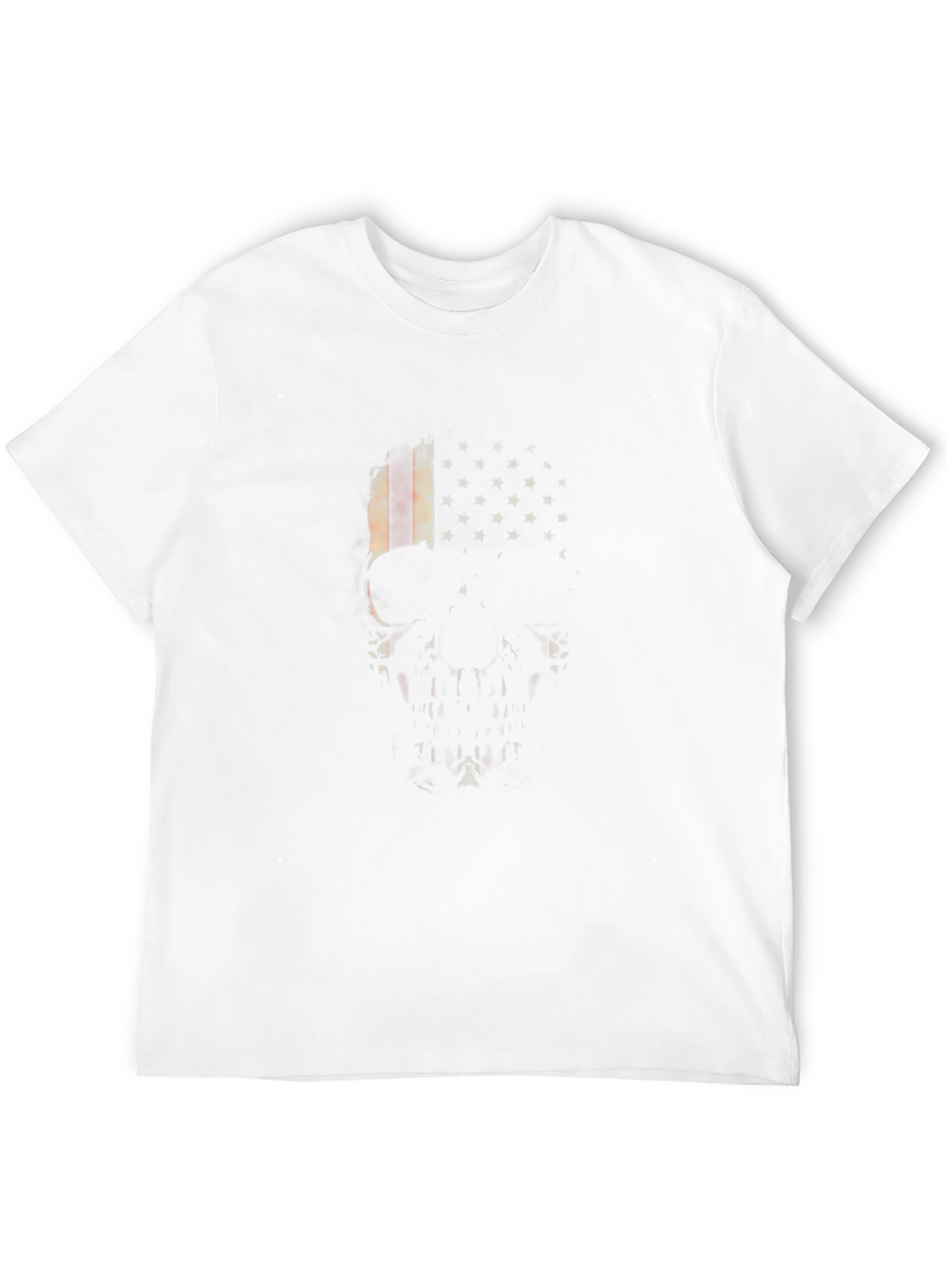 Skull USA Flag Graphic T-Shirt - Mens Black Tee