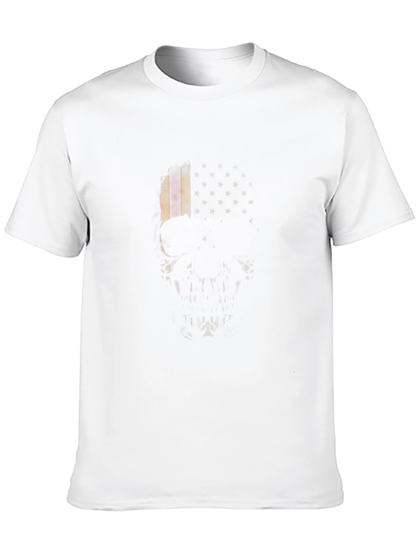 Skull USA Flag Graphic T-Shirt - Mens Black Tee