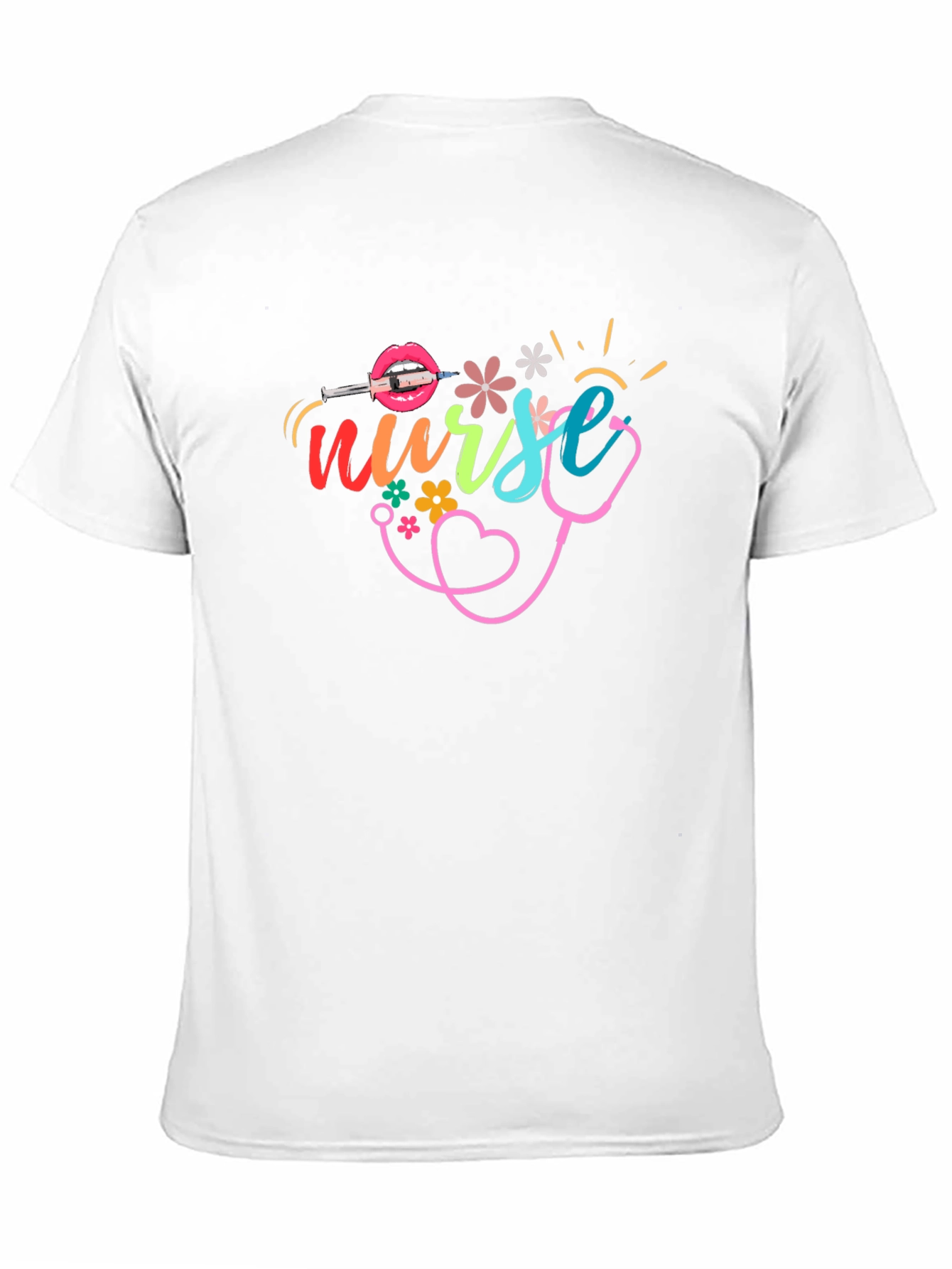 Nurse Graphic Print Cotton T-Shirt