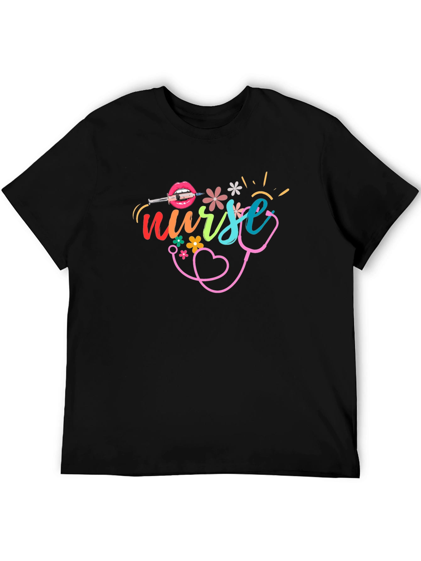 Nurse Graphic Print Cotton T-Shirt