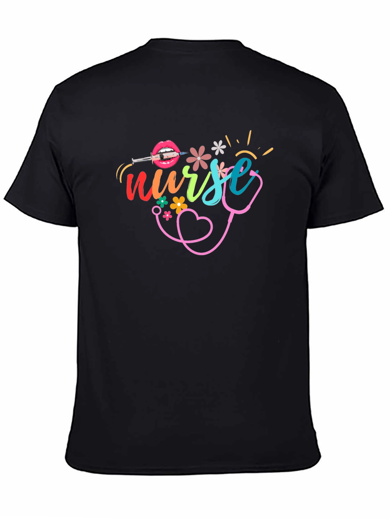 Nurse Graphic Print Cotton T-Shirt