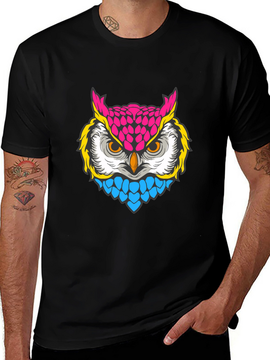 Neon Owl Graphic T-Shirt - Bold & Stylish
