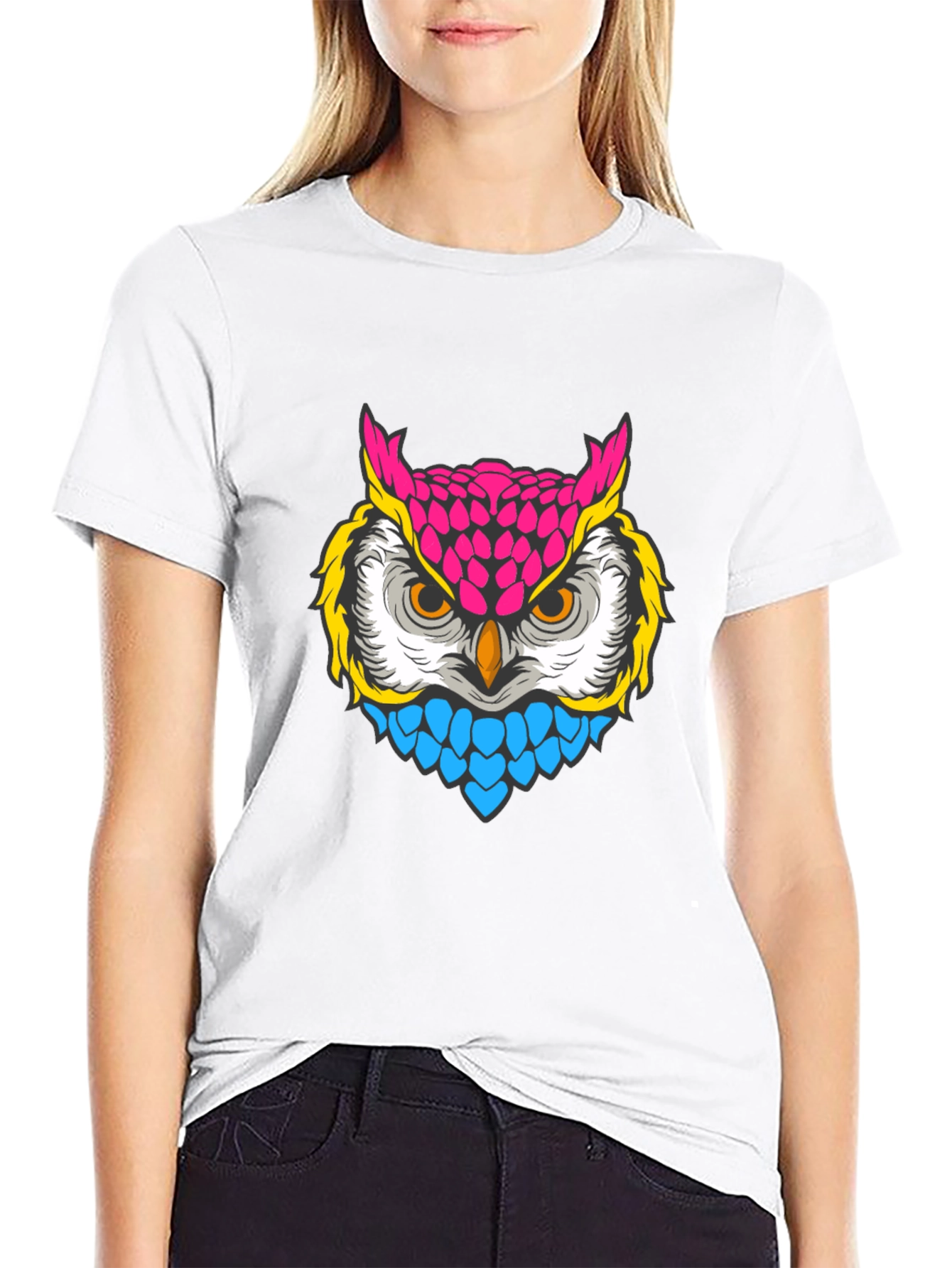 Neon Owl Graphic T-Shirt - Bold & Stylish