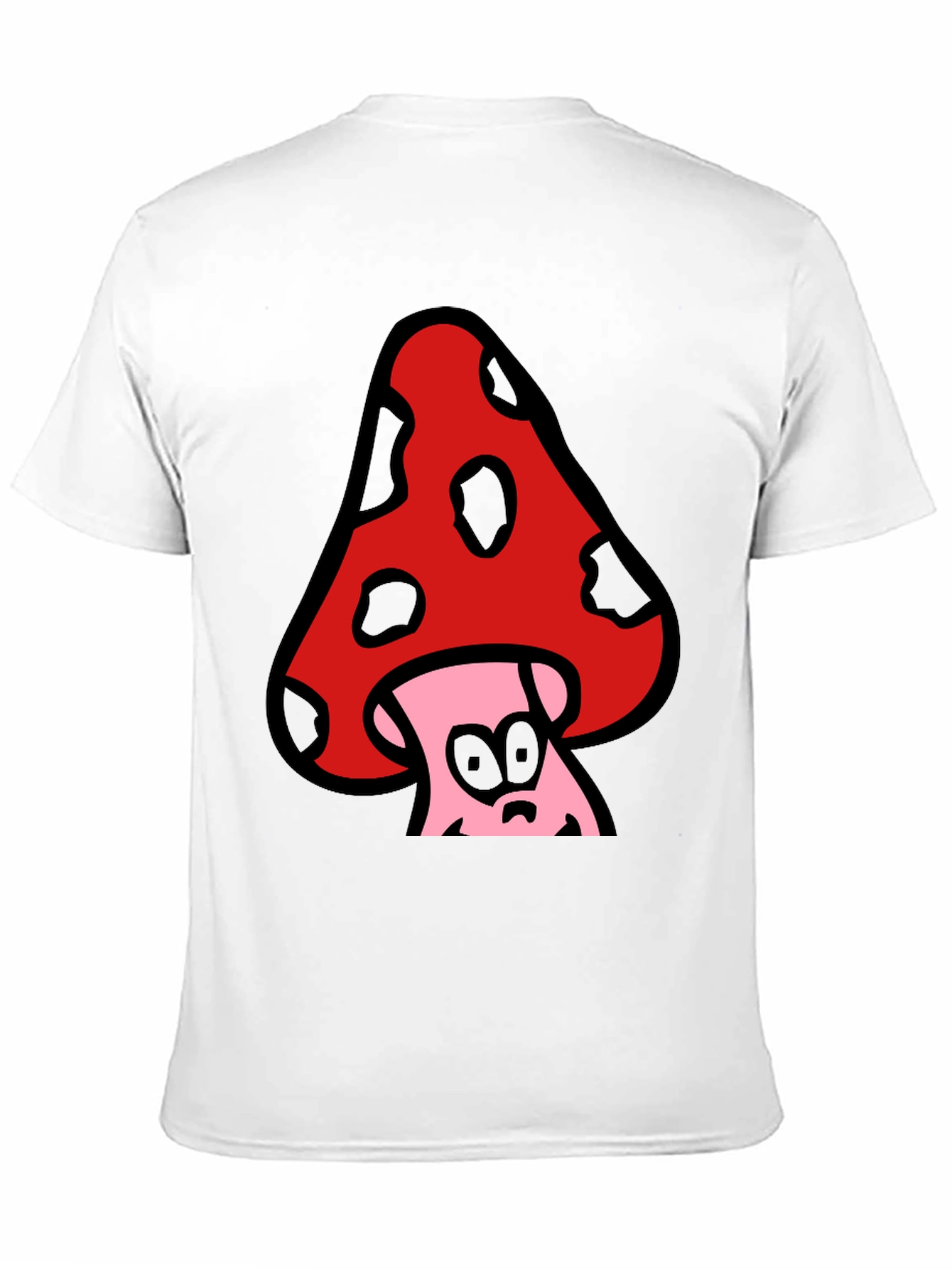 Funky Mushroom Graphic Tee - Black Cotton Blend