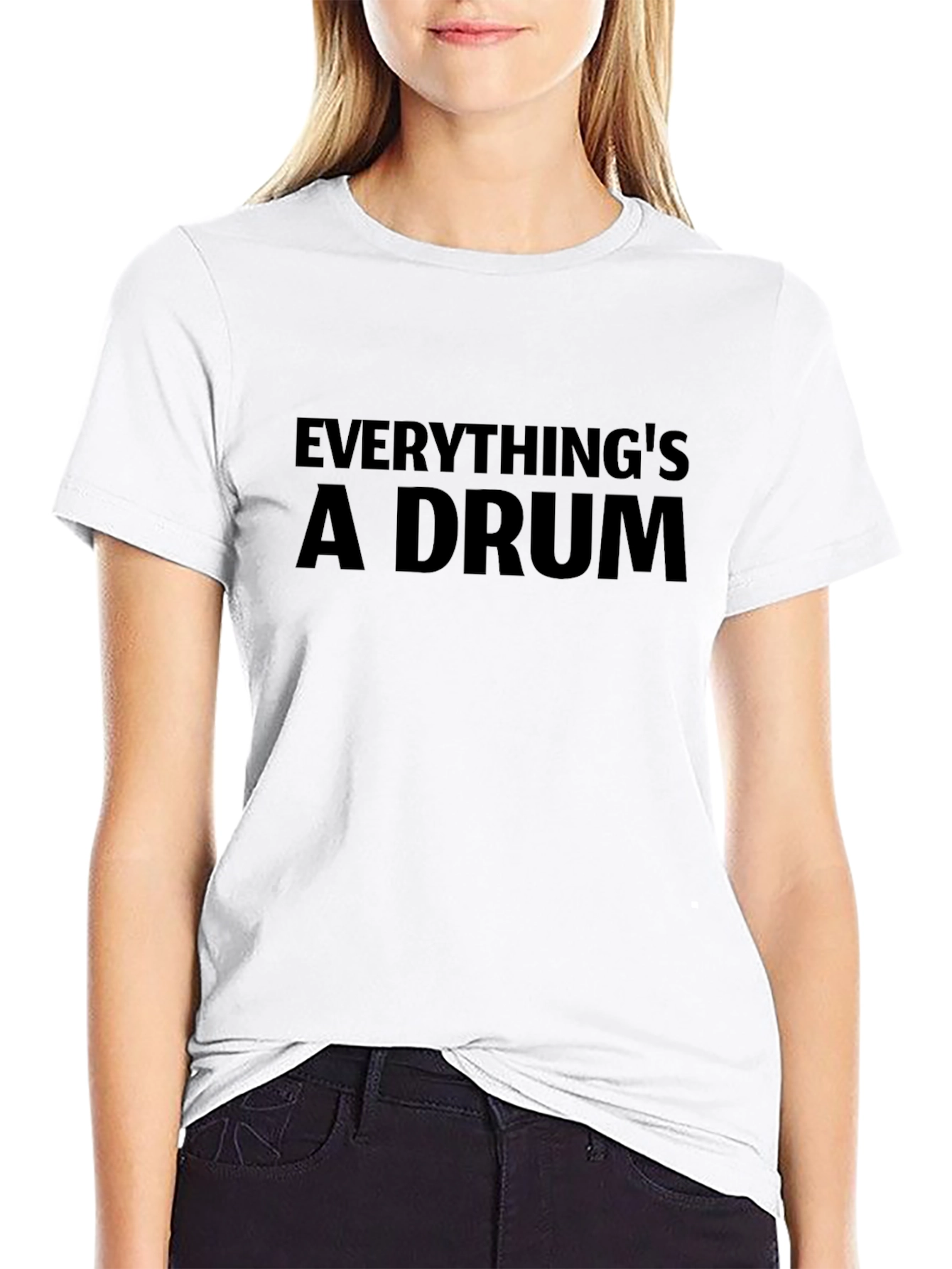 Everythings A Drum Black Graphic Tee