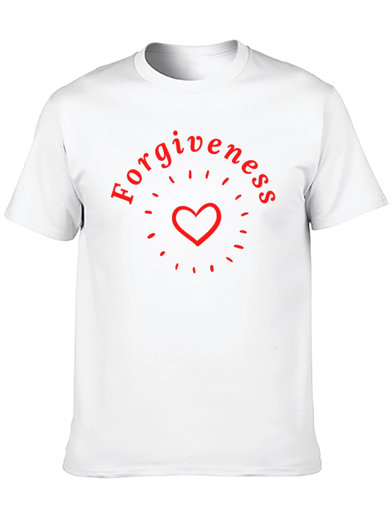 Forgiveness Heart Graphic Black T-Shirt