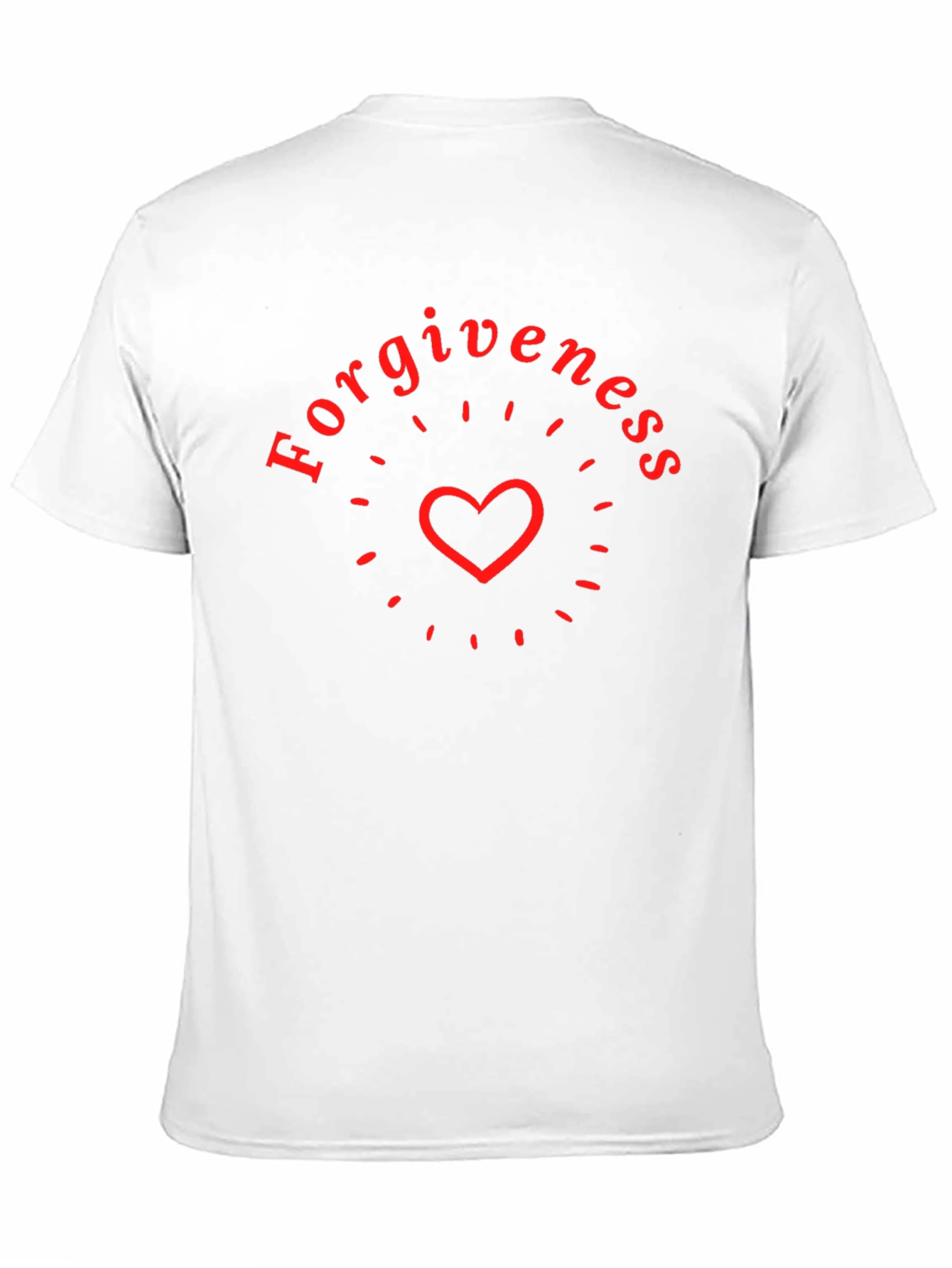 Forgiveness Heart Graphic Black T-Shirt