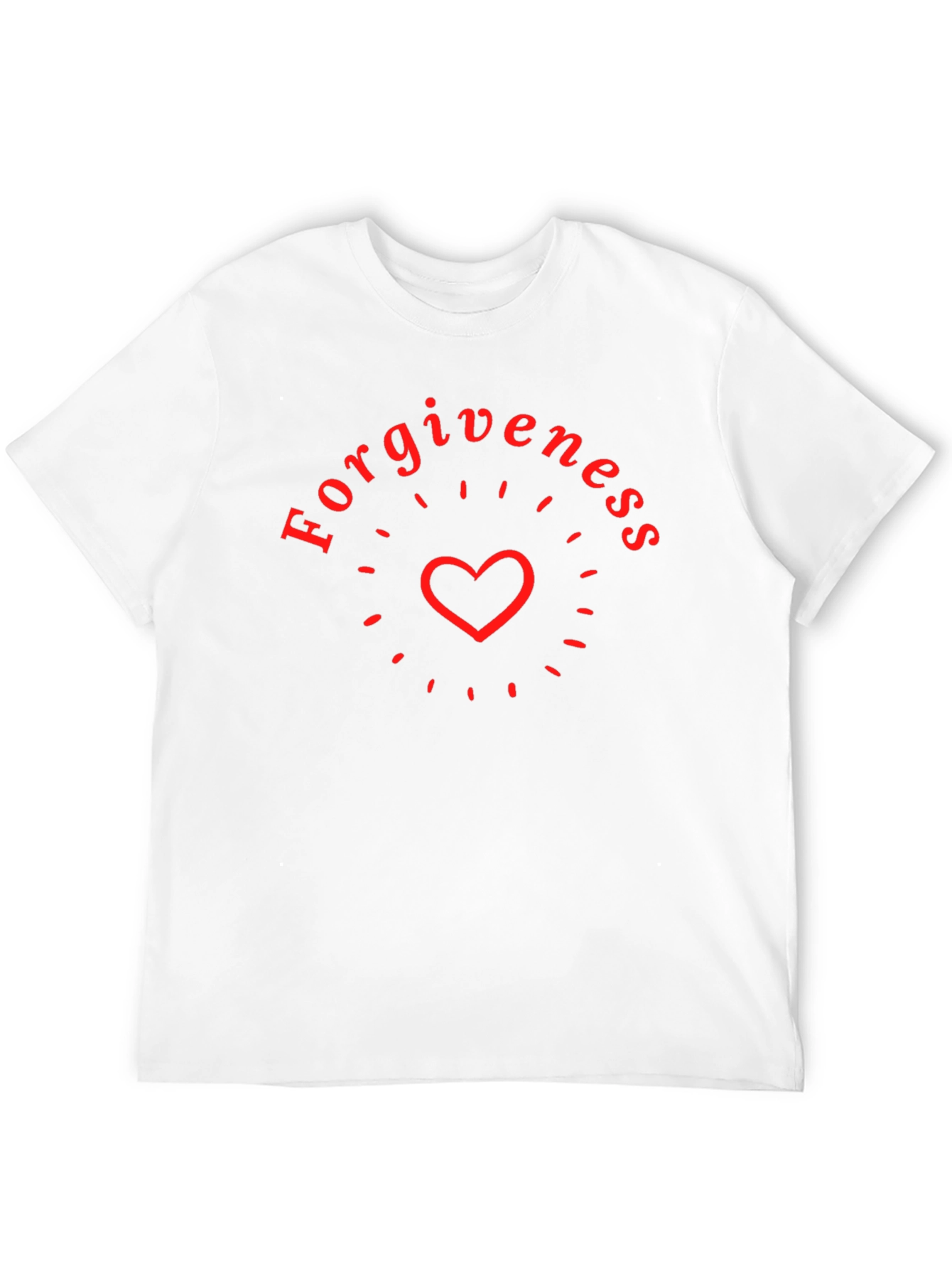 Forgiveness Heart Graphic Black T-Shirt