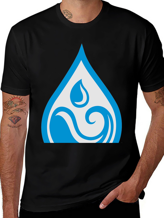 Water Element Black T-Shirt - Stylish & Comfortable