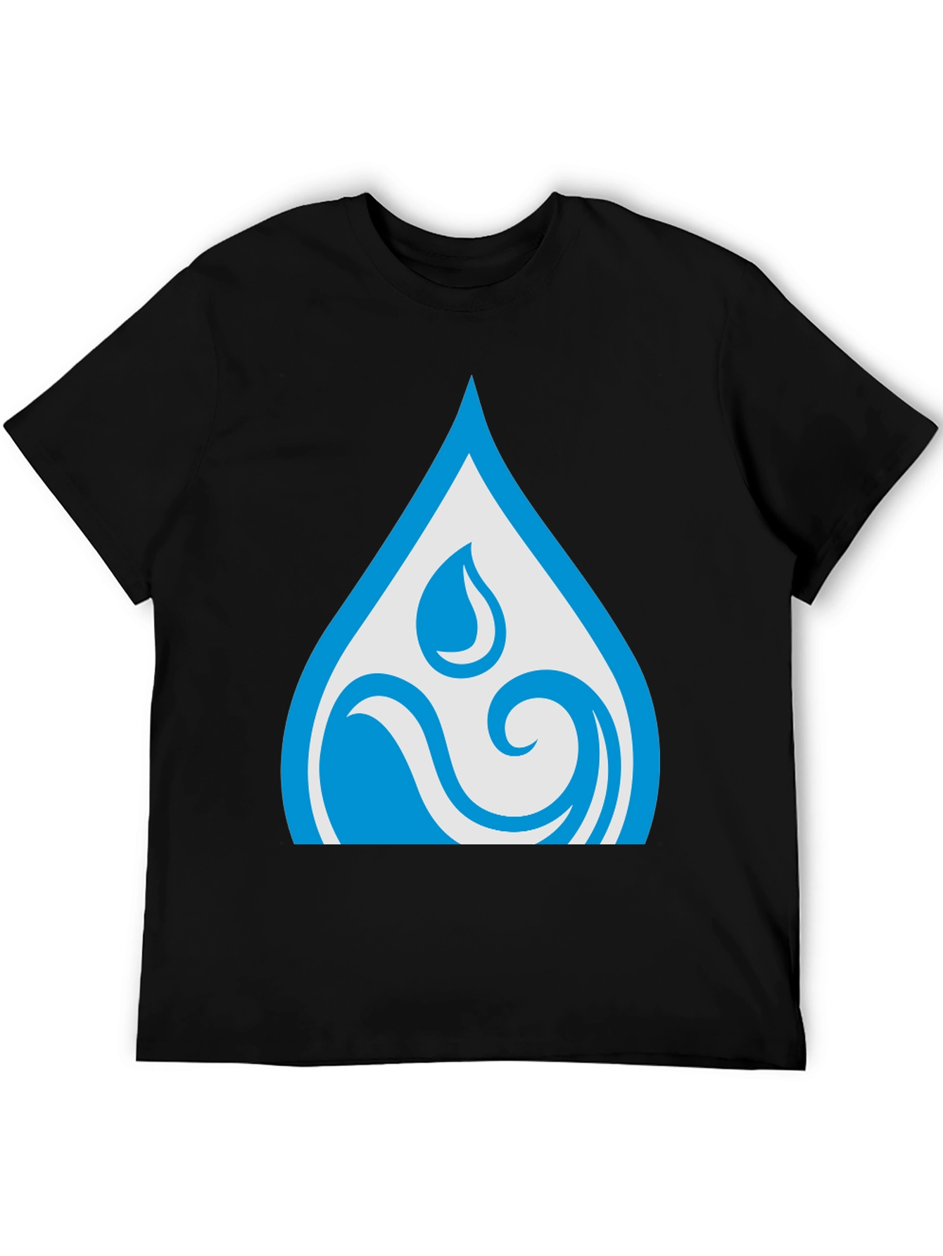 Water Element Black T-Shirt - Stylish & Comfortable