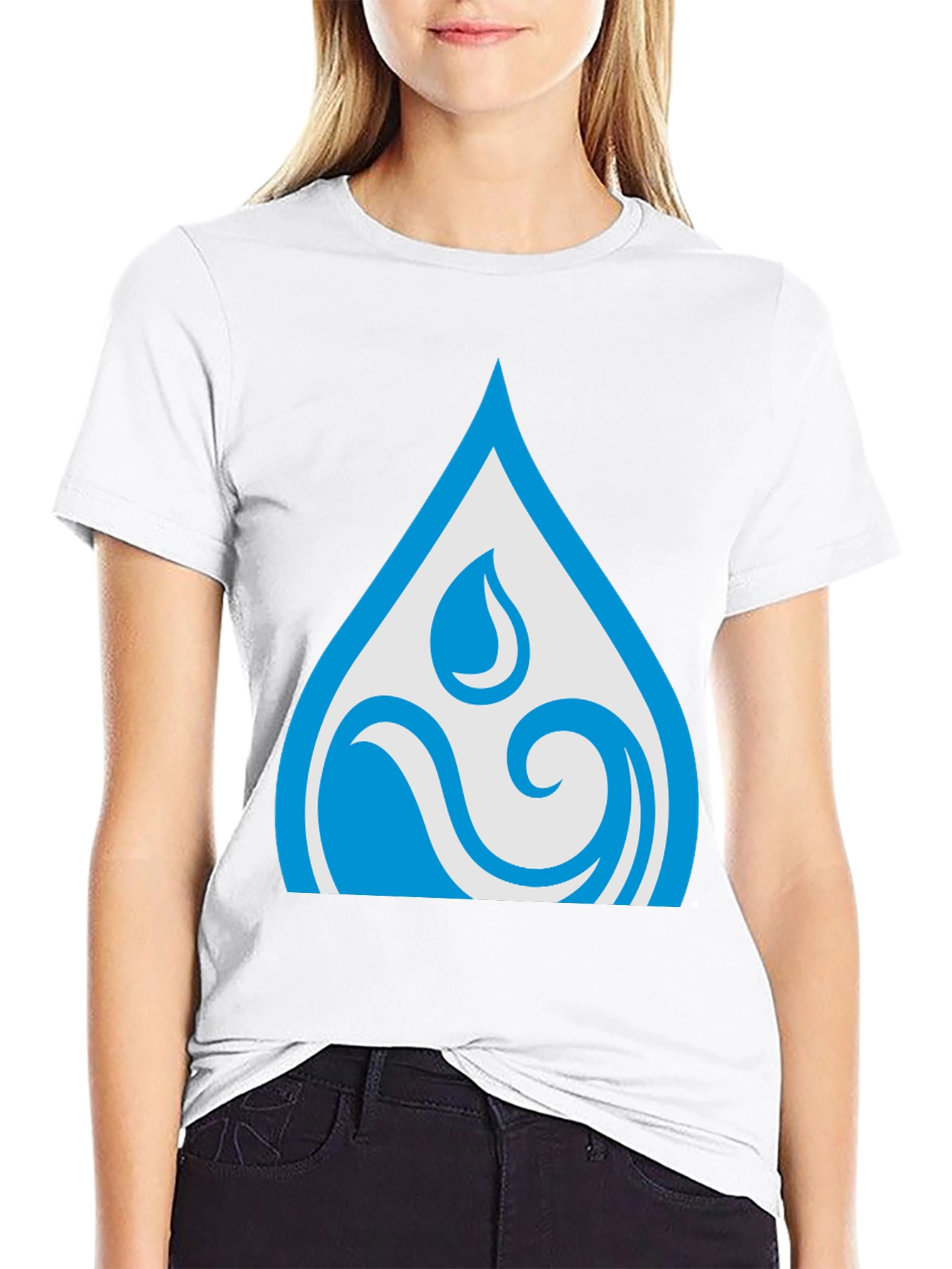 Water Element Black T-Shirt - Stylish & Comfortable