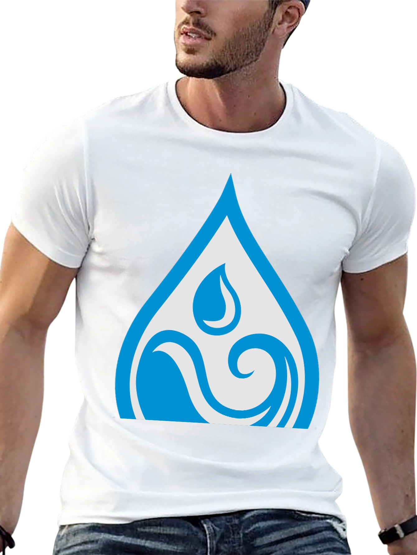 Water Element Black T-Shirt - Stylish & Comfortable