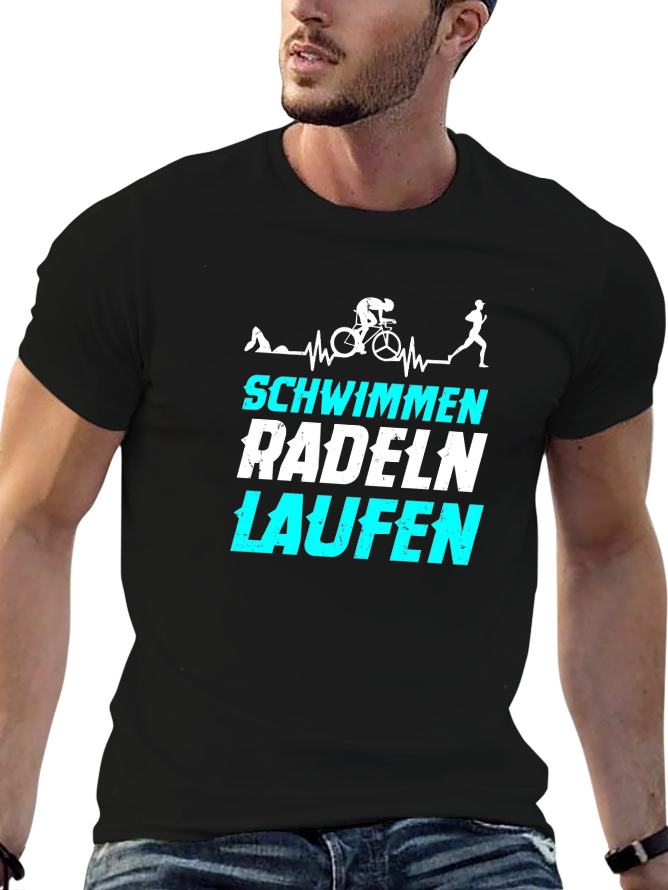 Triathlon T-Shirt: Swim Bike Run Tee