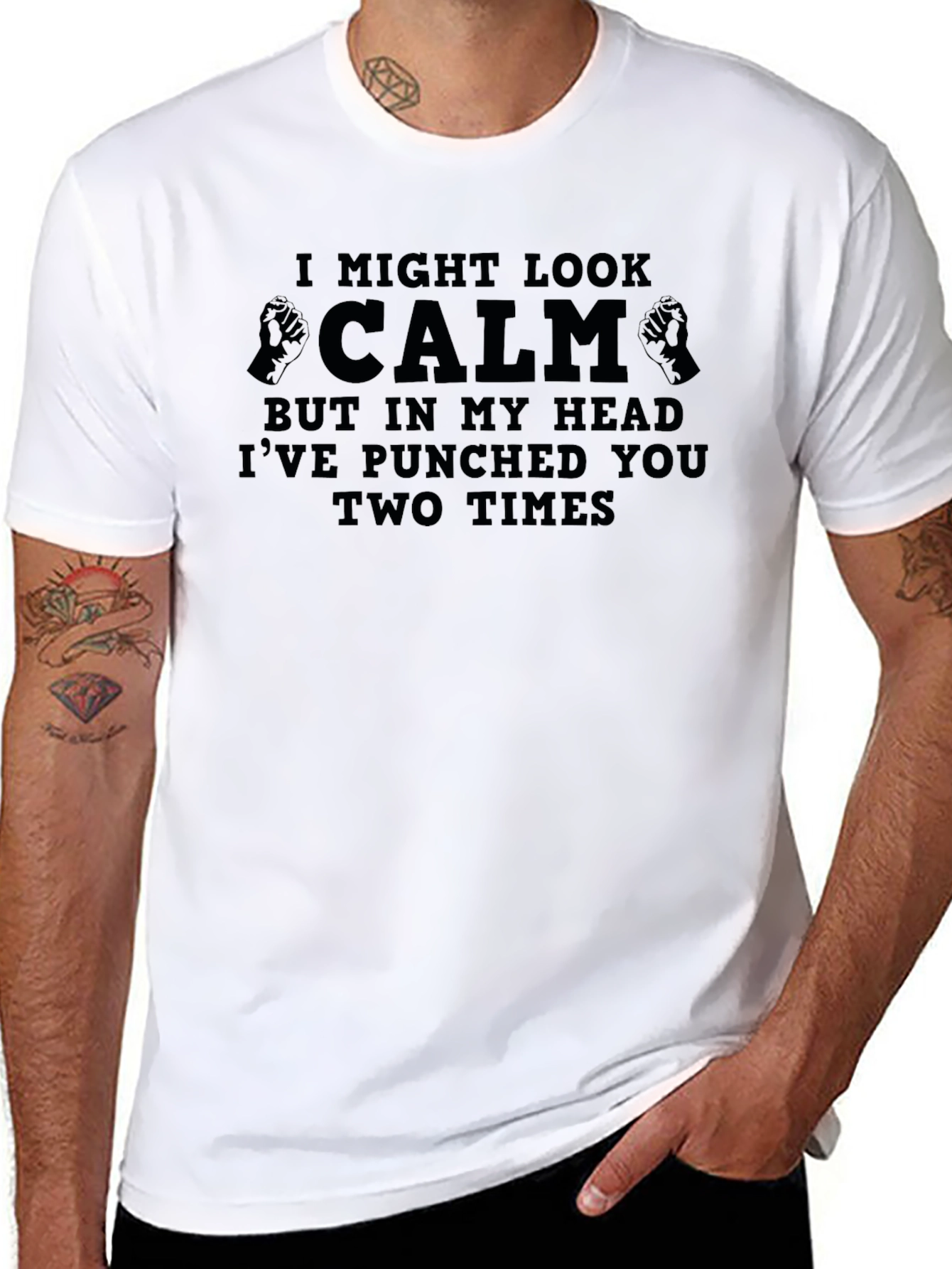 I Might Look Calm Funny Graphic T-Shirt