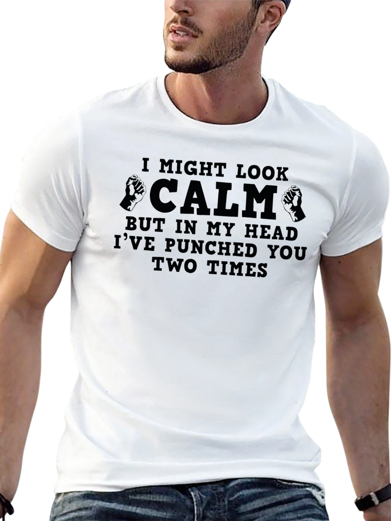 I Might Look Calm Funny Graphic T-Shirt