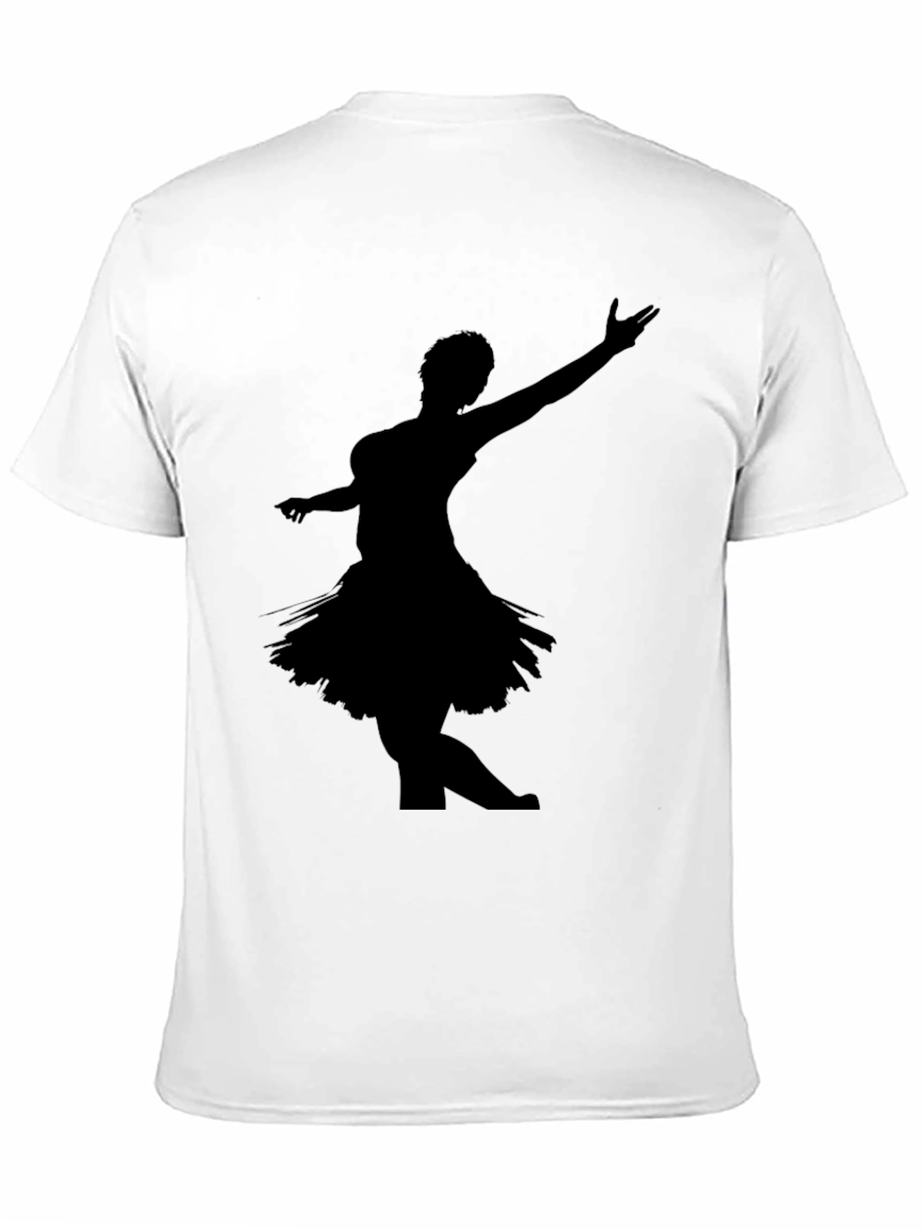 Black T-Shirt with Dancer Silhouette Graphic