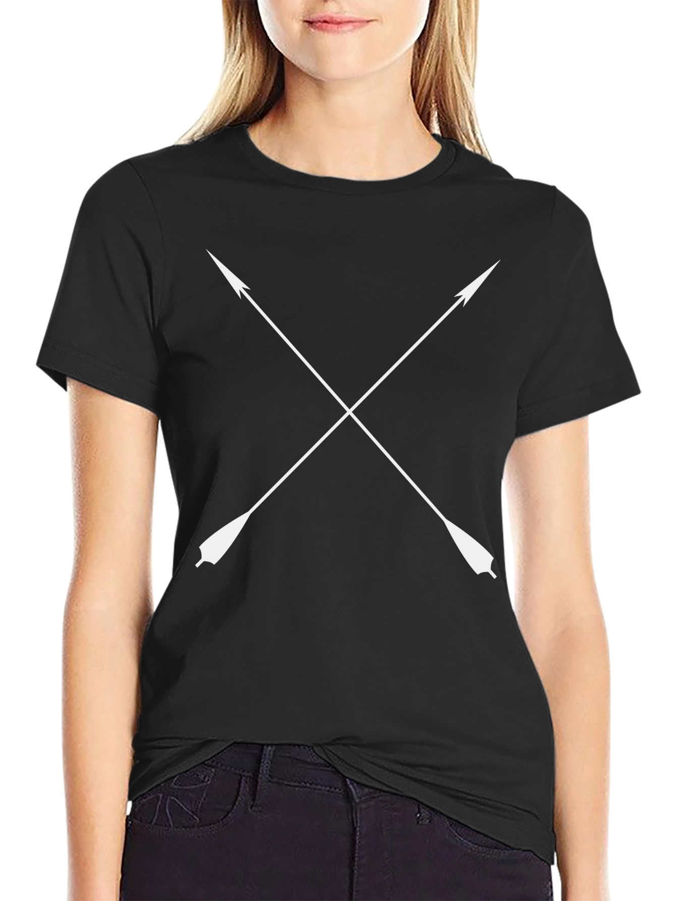 Crossed Arrows Black Graphic Tee
