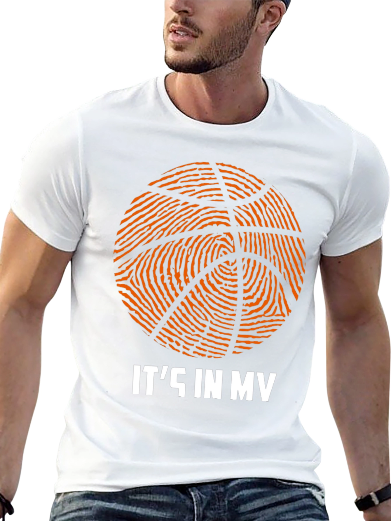 Basketball Fingerprint T-Shirt - Its In My DNA