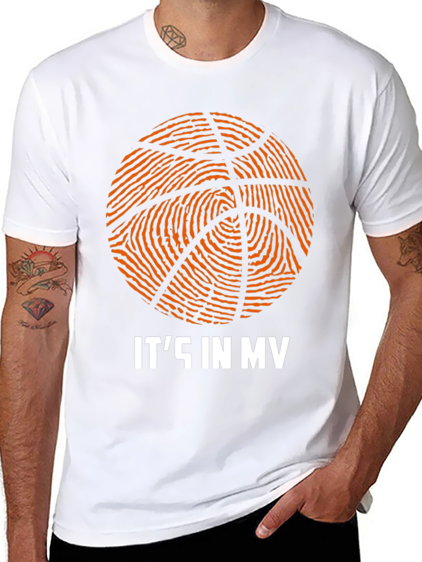 Basketball Fingerprint T-Shirt - Its In My DNA