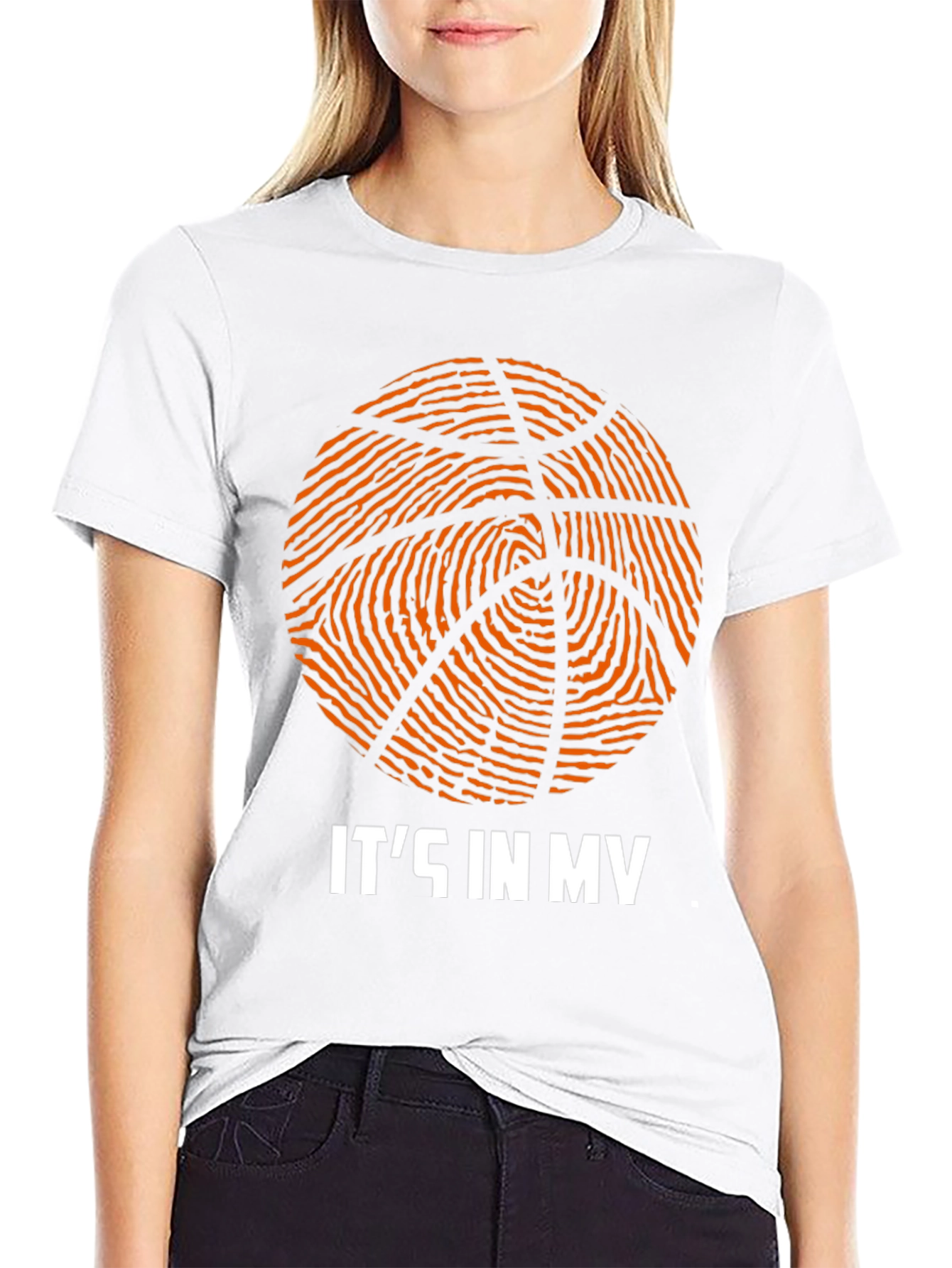 Basketball Fingerprint T-Shirt - Its In My DNA