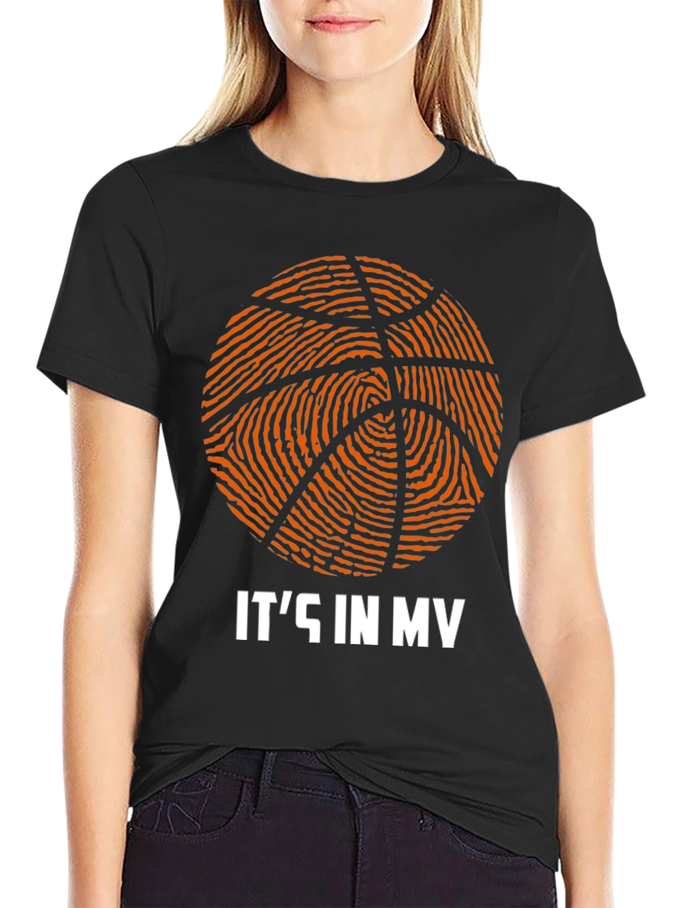 Basketball Fingerprint T-Shirt - Its In My DNA