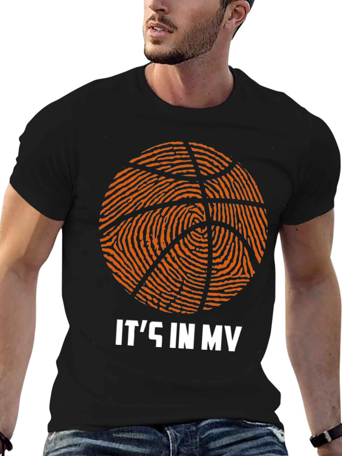Basketball Fingerprint T-Shirt - Its In My DNA