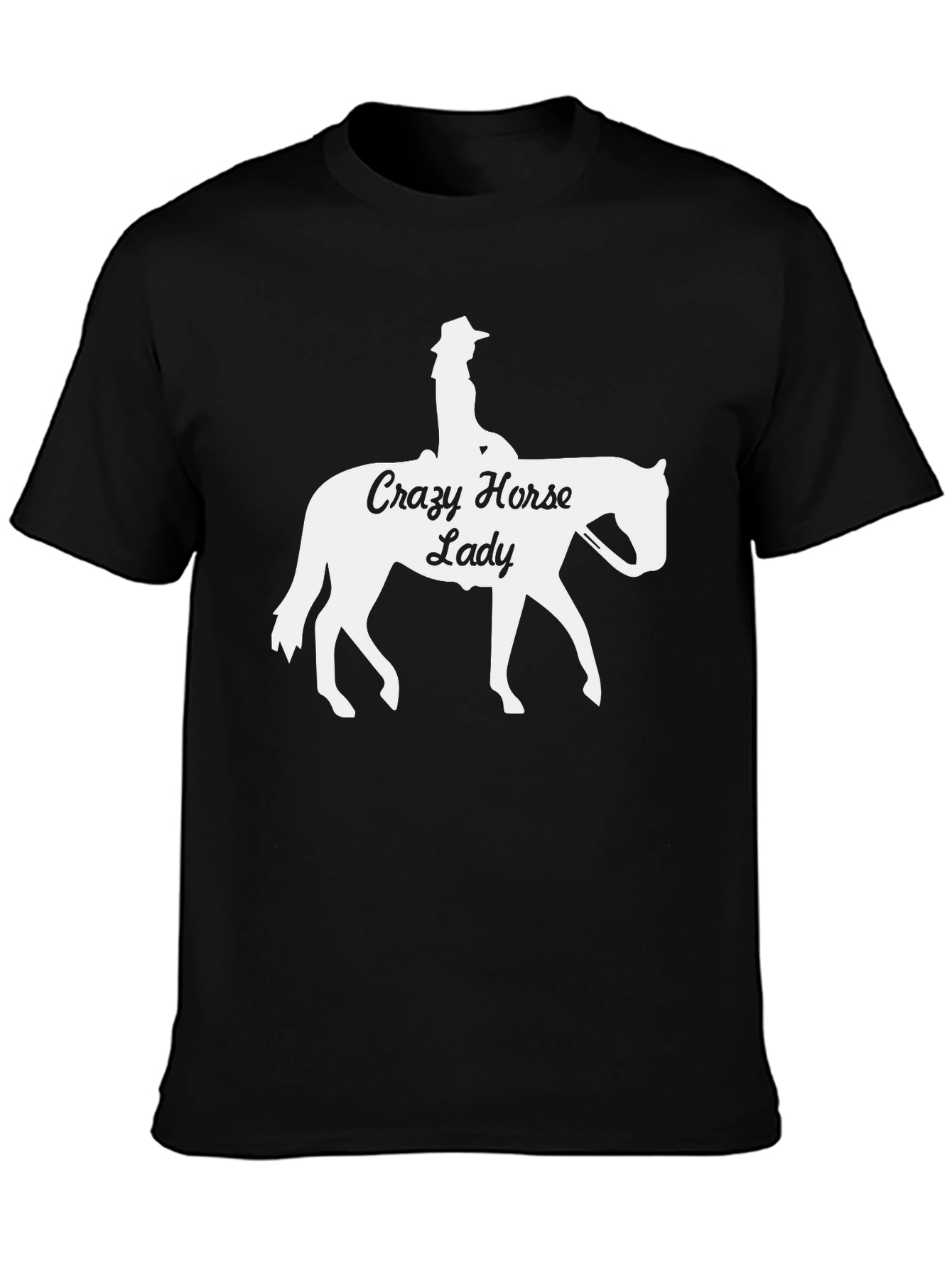 Crazy Horse Lady Graphic T-Shirt Black