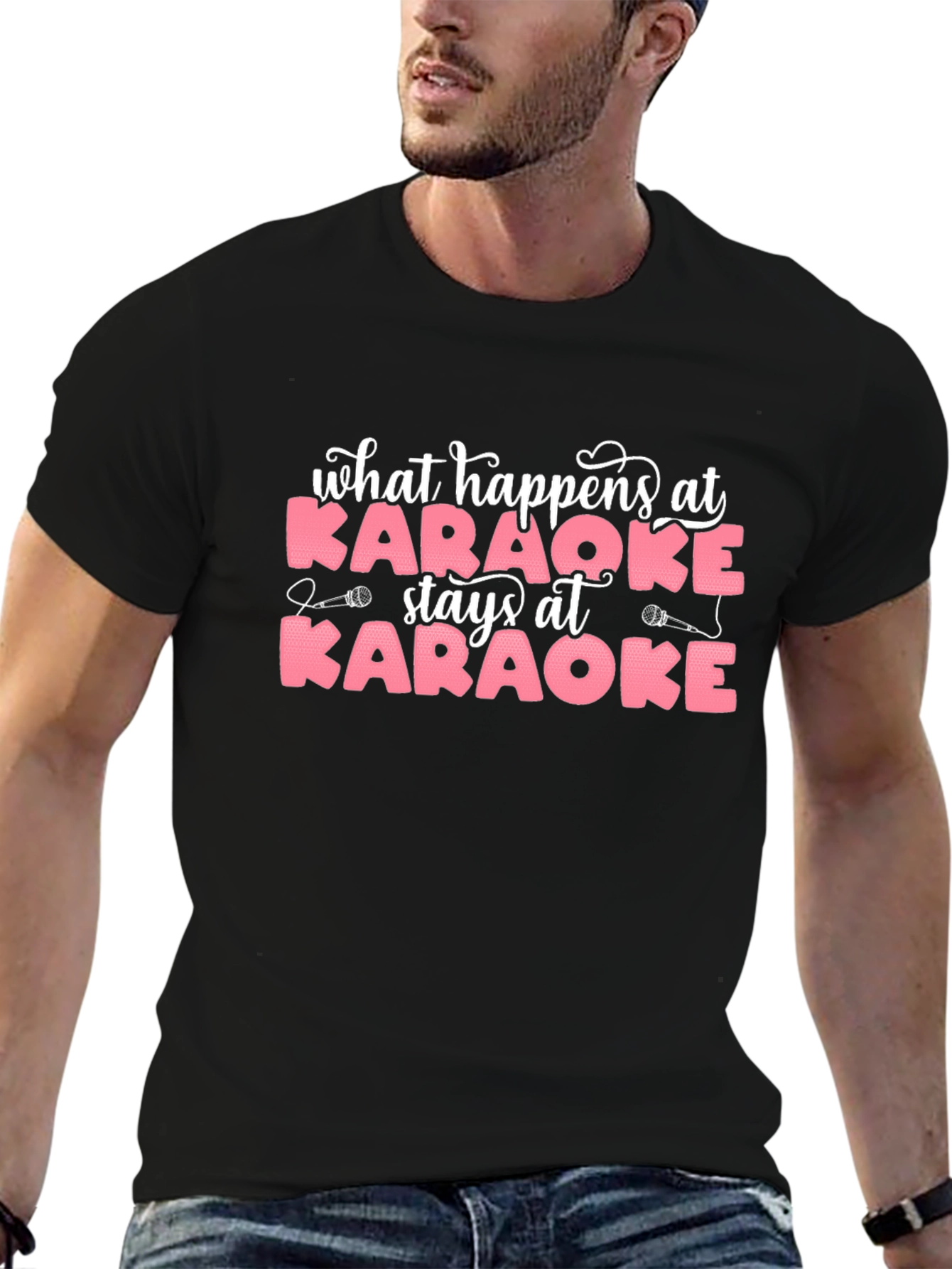 Karaoke T-Shirt - What Happens At Karaoke